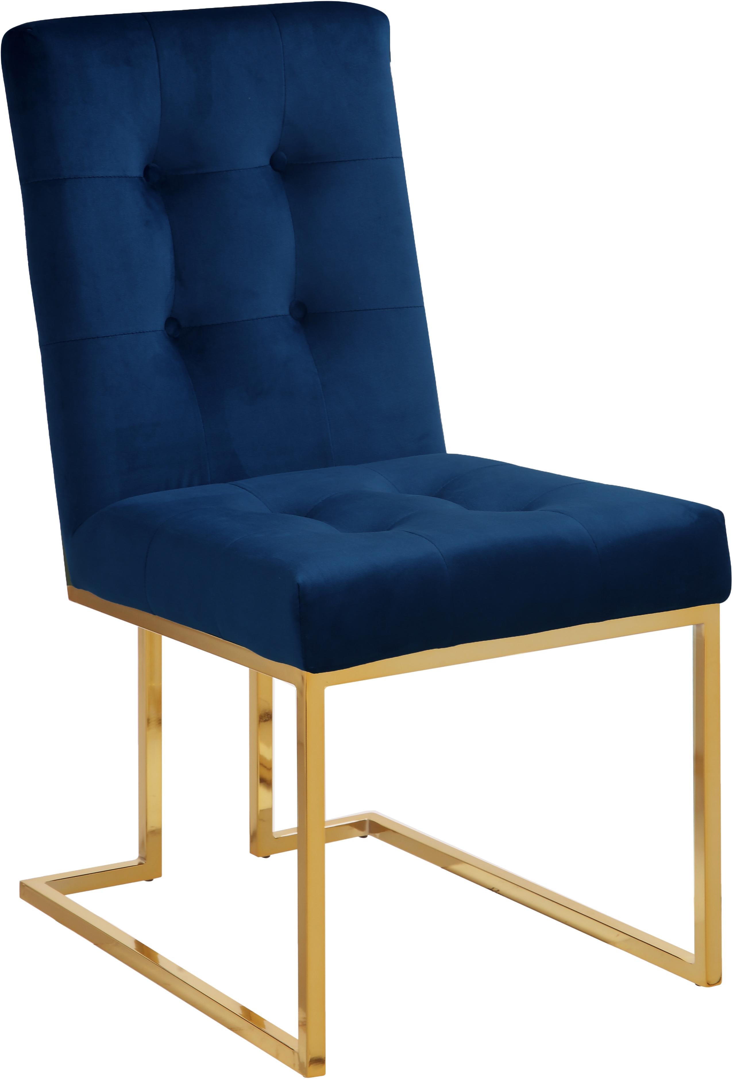 Pierre Navy Velvet Dining Chair - Luxury Home Furniture (MI)