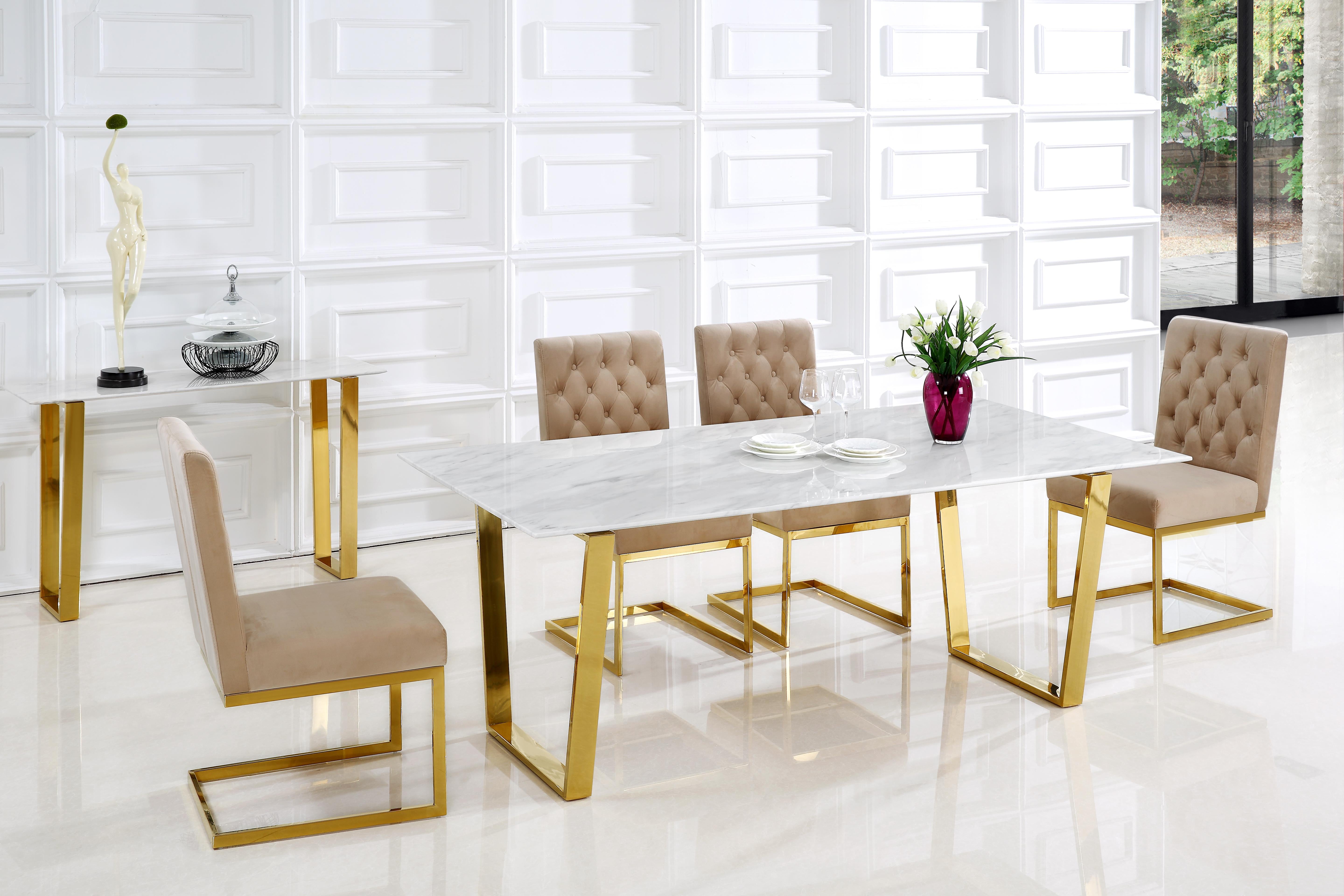 Cameron Gold Dining Table