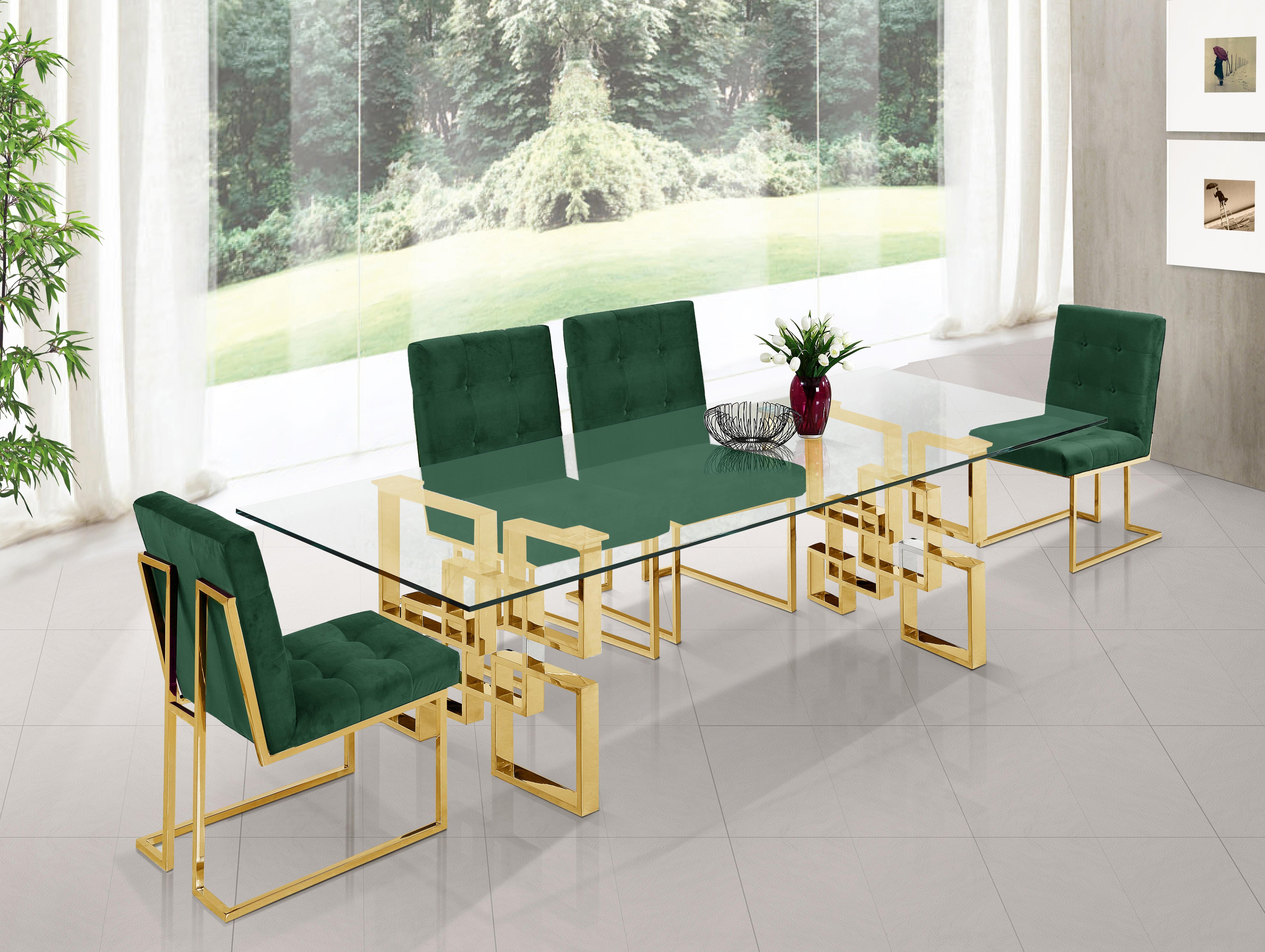 Pierre Green Velvet Dining Chair - Luxury Home Furniture (MI)