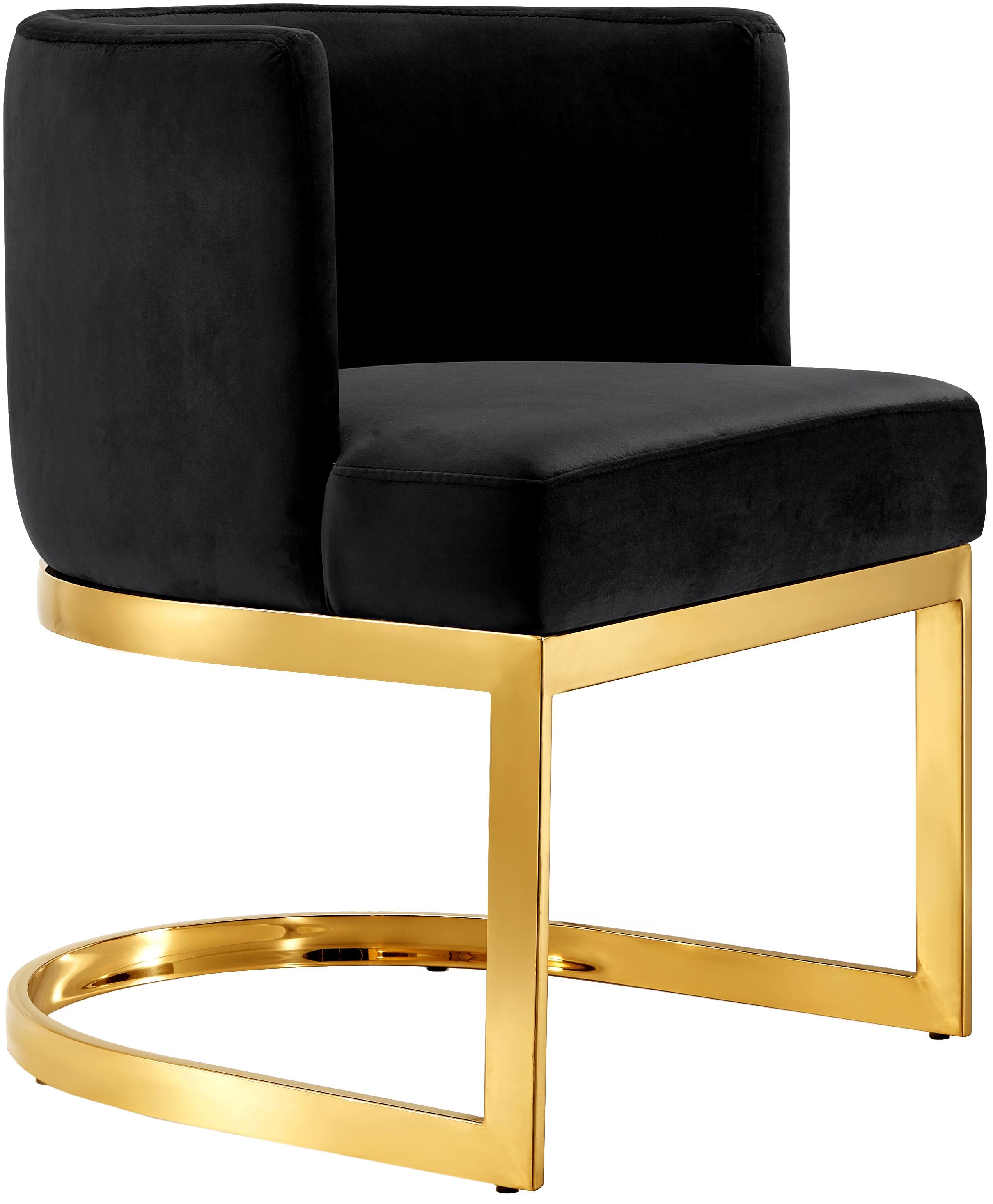 Gianna Black Velvet Dining Chair - Luxury Home Furniture (MI)