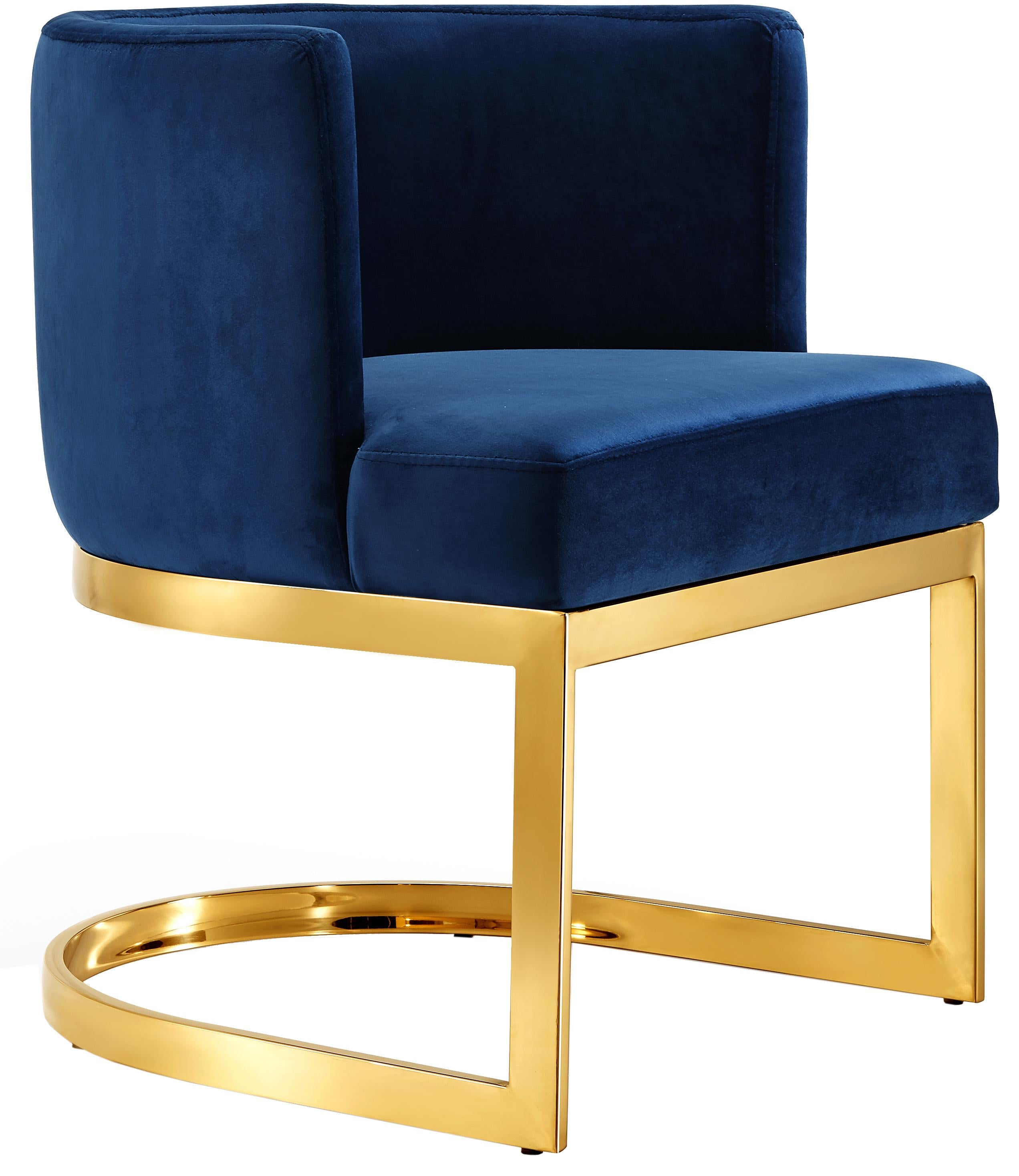 Gianna Navy Velvet Dining Chair - Luxury Home Furniture (MI)