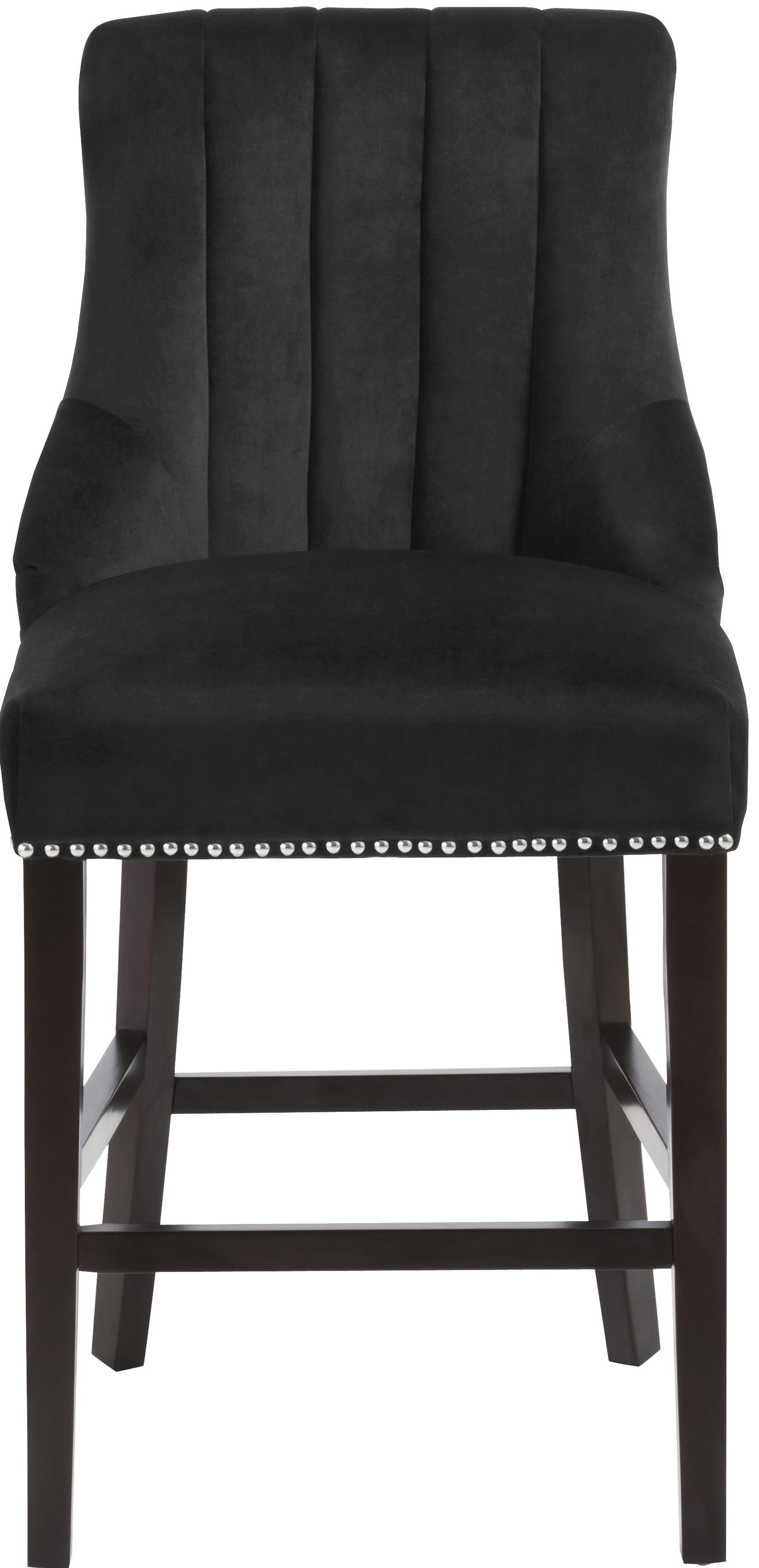 Oxford Black Velvet Stool - Luxury Home Furniture (MI)