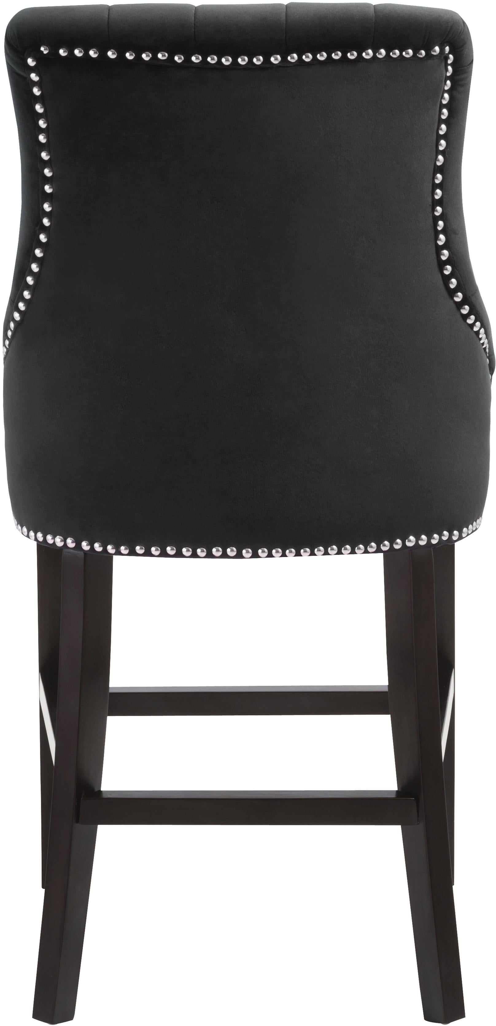 Oxford Black Velvet Stool - Luxury Home Furniture (MI)