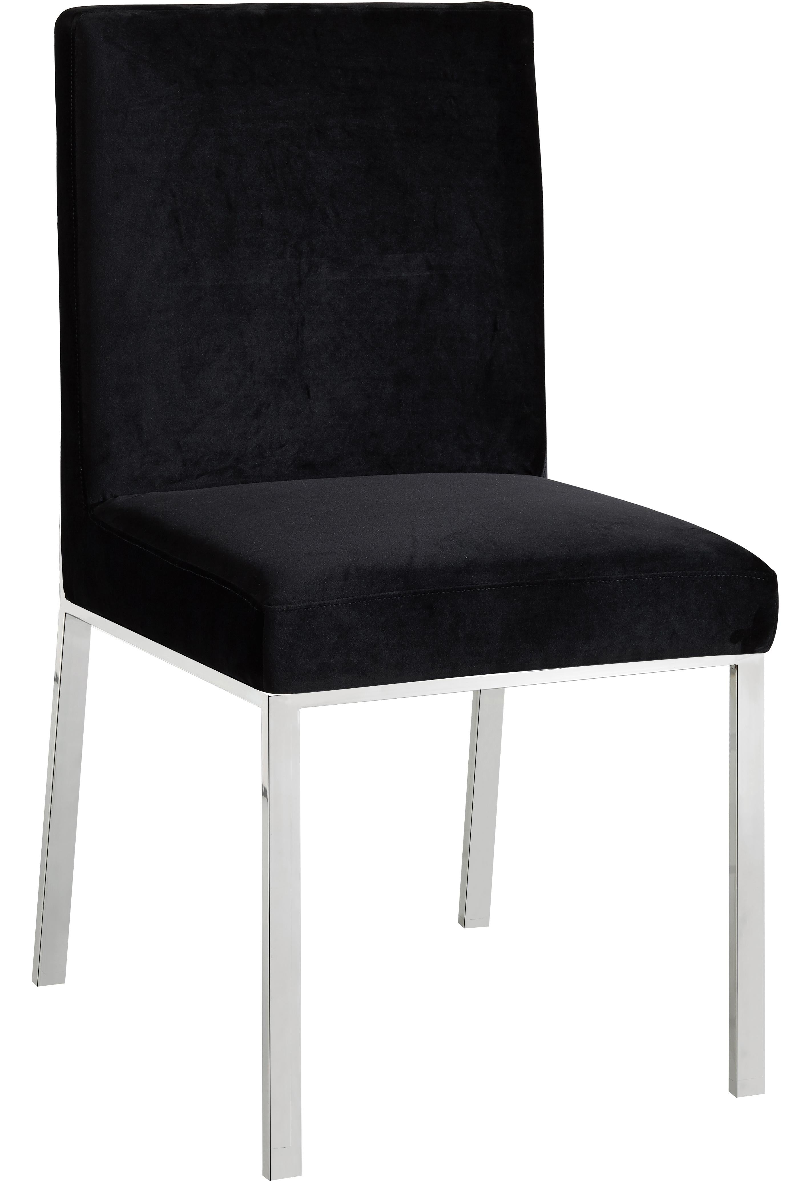 Opal Black Velvet Dining Chair - Luxury Home Furniture (MI)