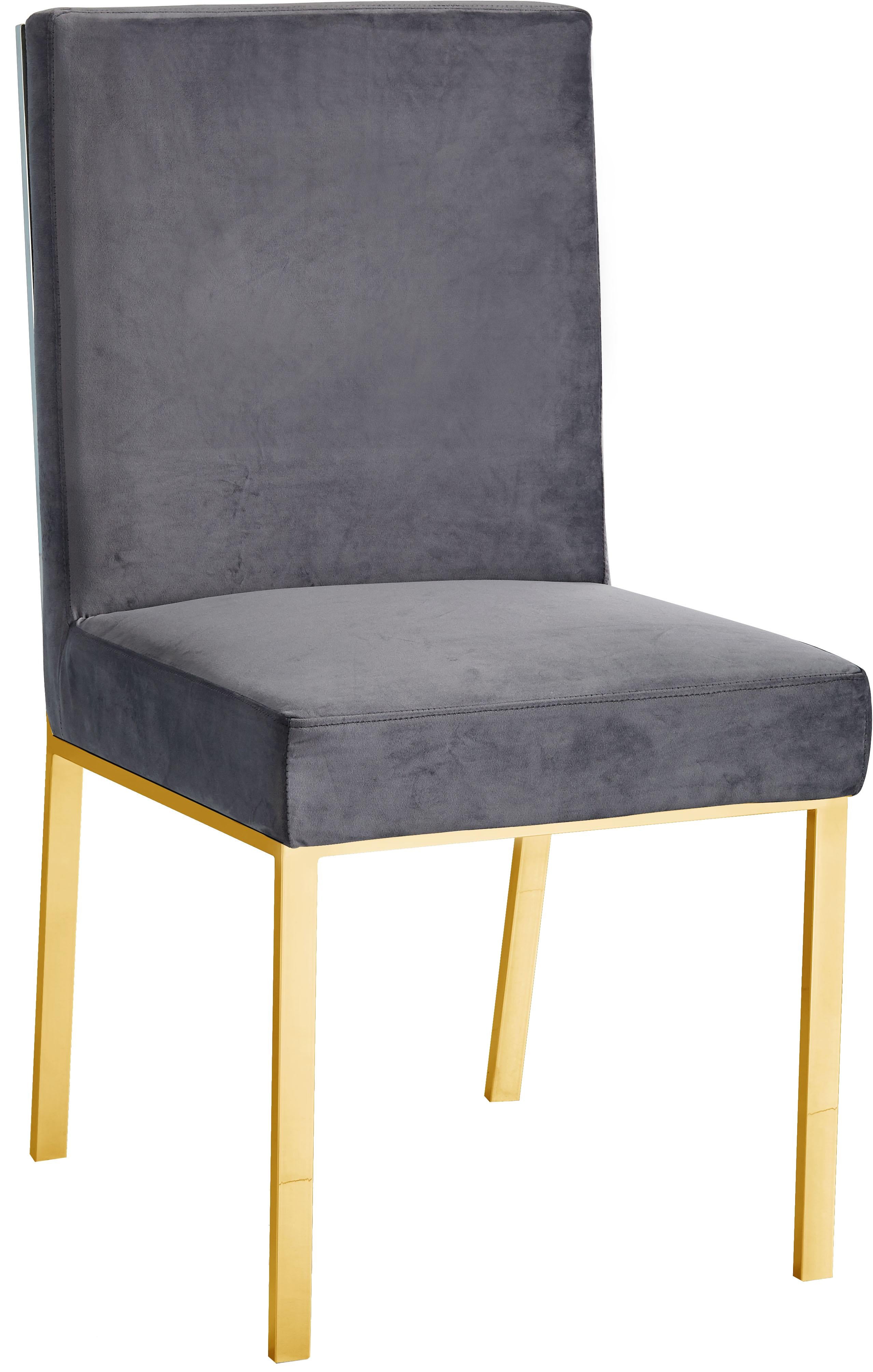 Opal Grey Velvet Dining Chair - Luxury Home Furniture (MI)