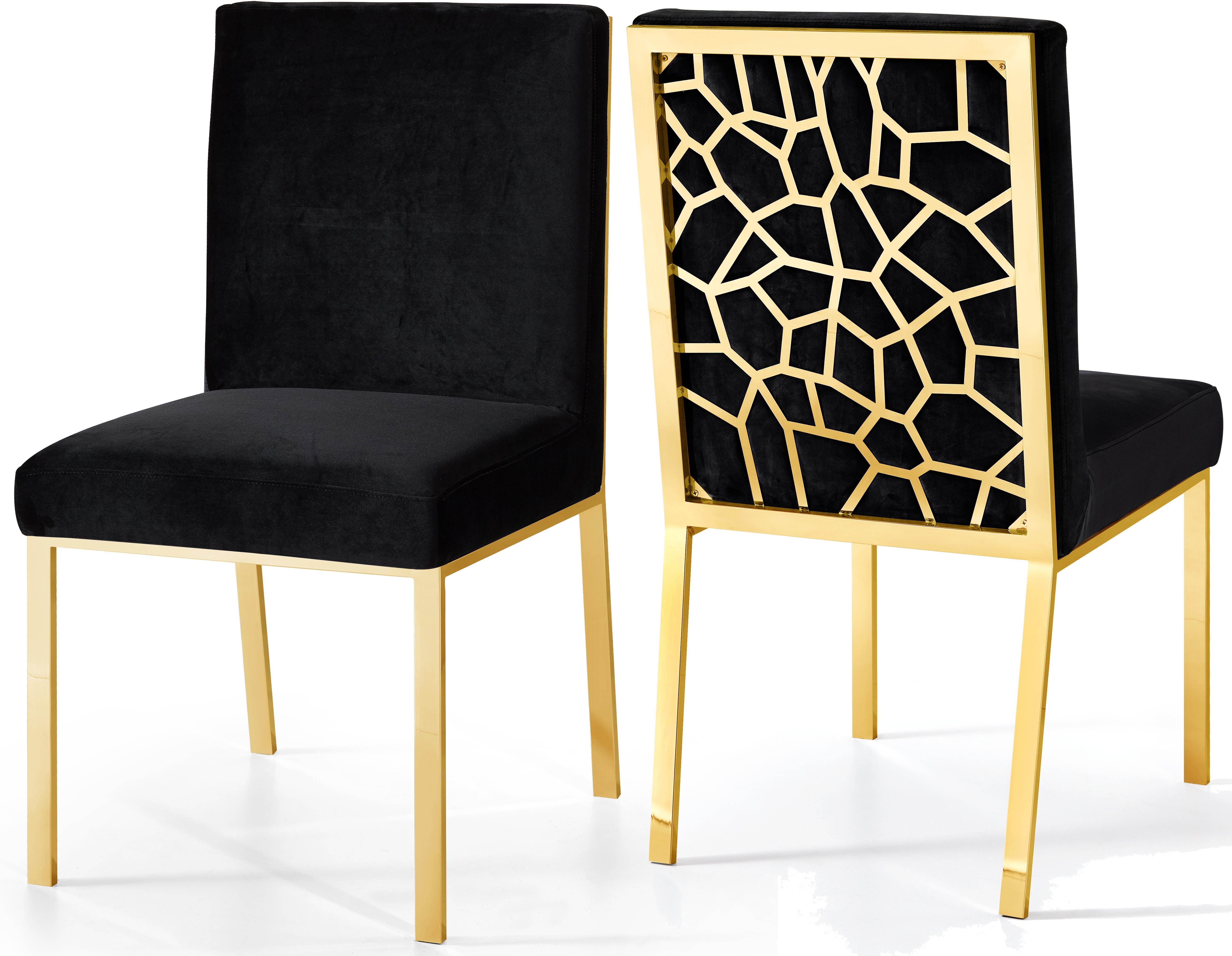 Opal Black Velvet Dining Chair - Luxury Home Furniture (MI)