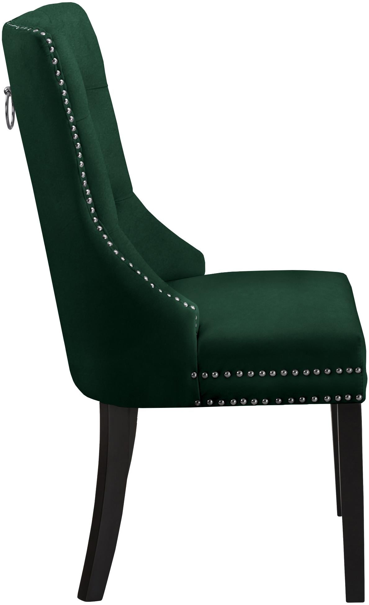 Green high discount back dining chairs