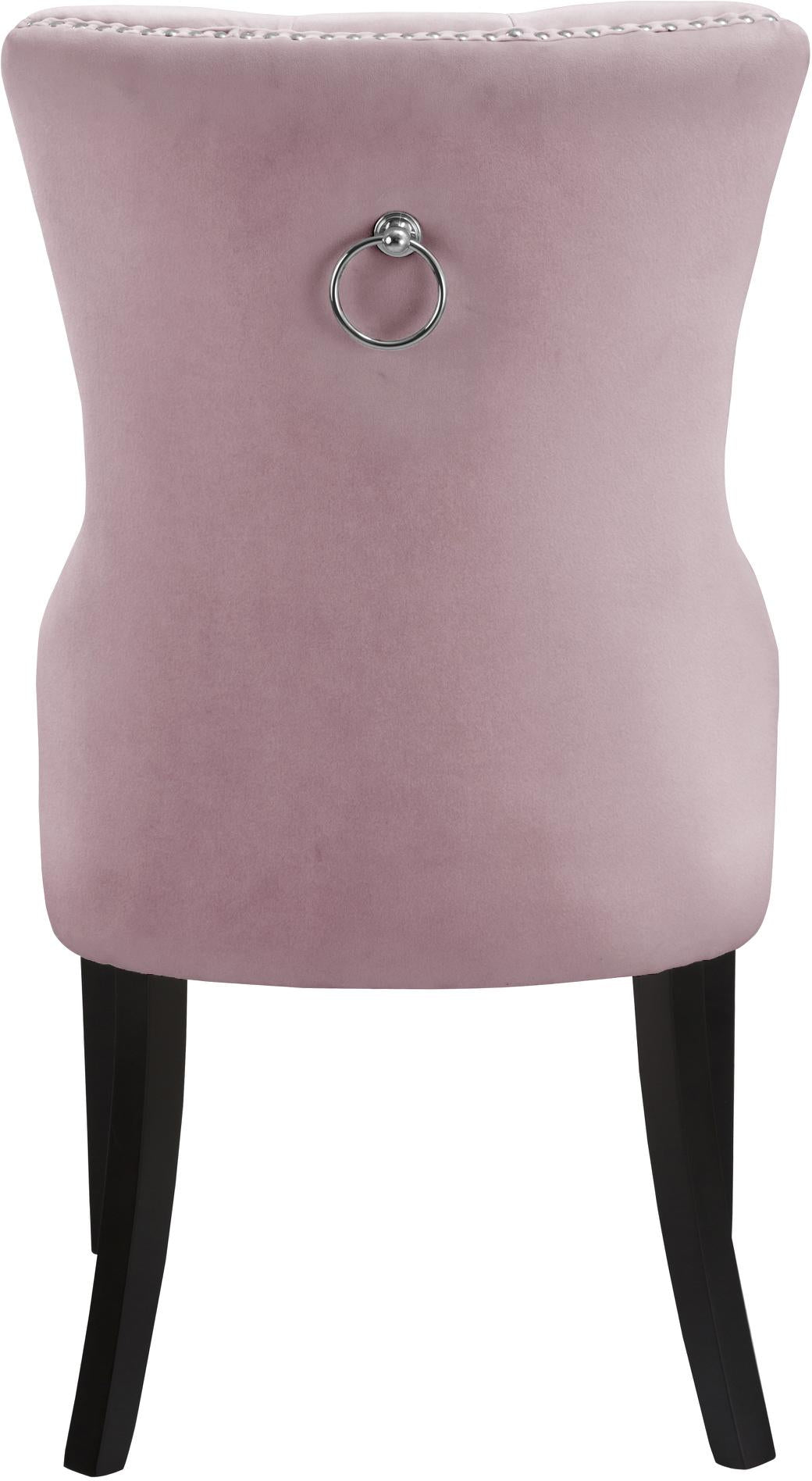 Nikki Pink Velvet Dining Chair - Luxury Home Furniture (MI)