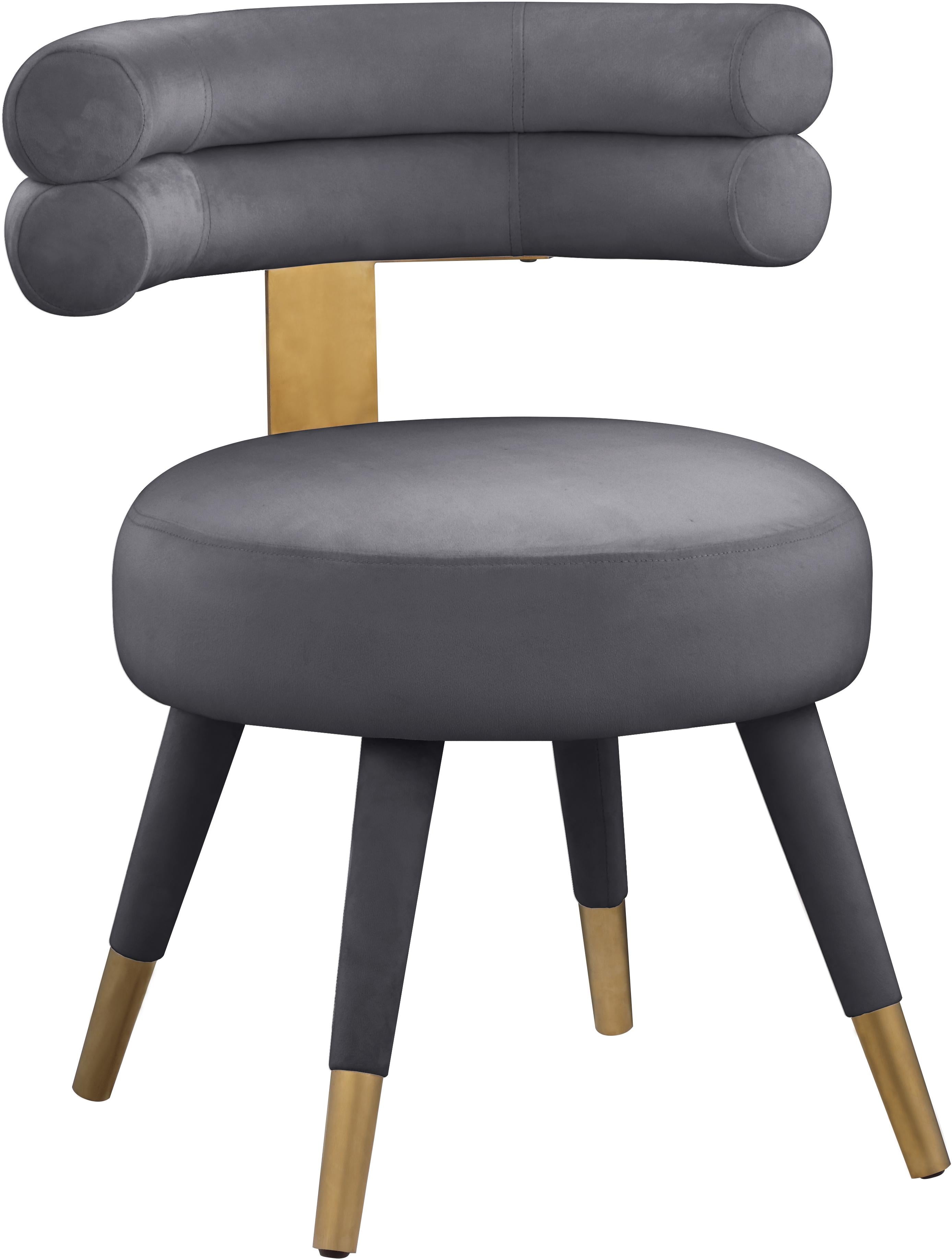 Fitzroy Grey Velvet Dining Chair - Luxury Home Furniture (MI)