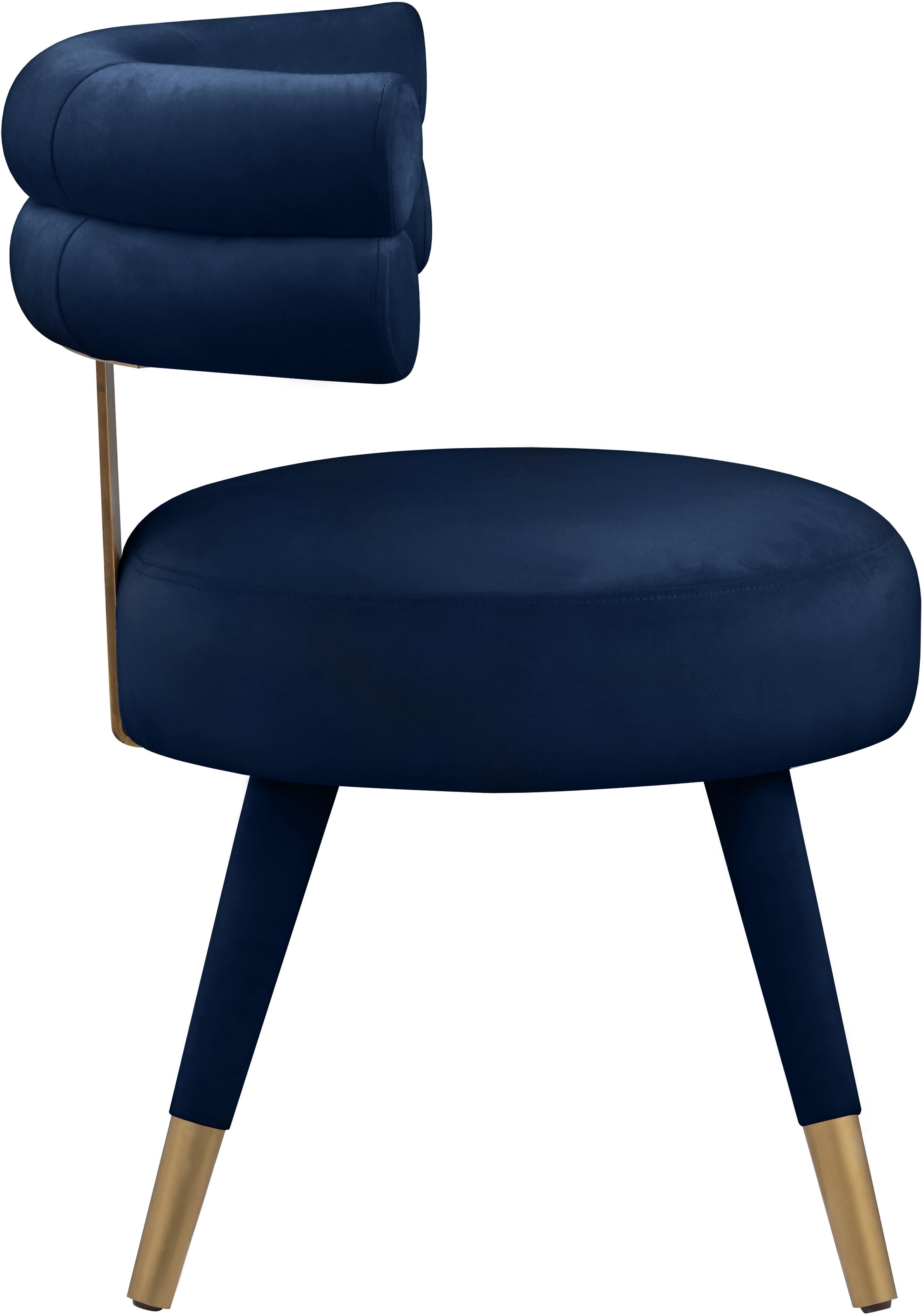 Fitzroy Navy Velvet Dining Chair - Luxury Home Furniture (MI)