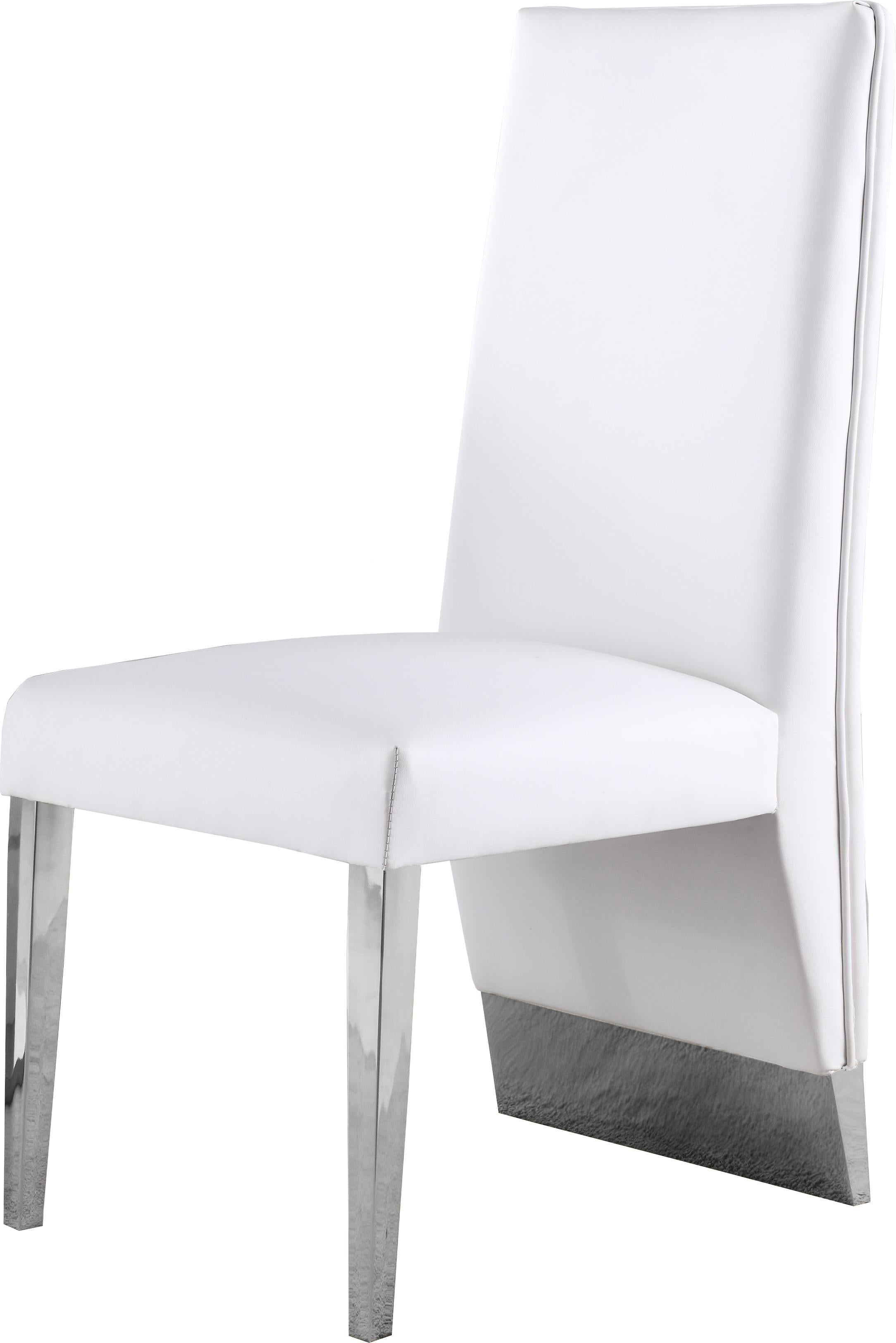 Porsha White Faux Leather Dining Chair - Luxury Home Furniture (MI)