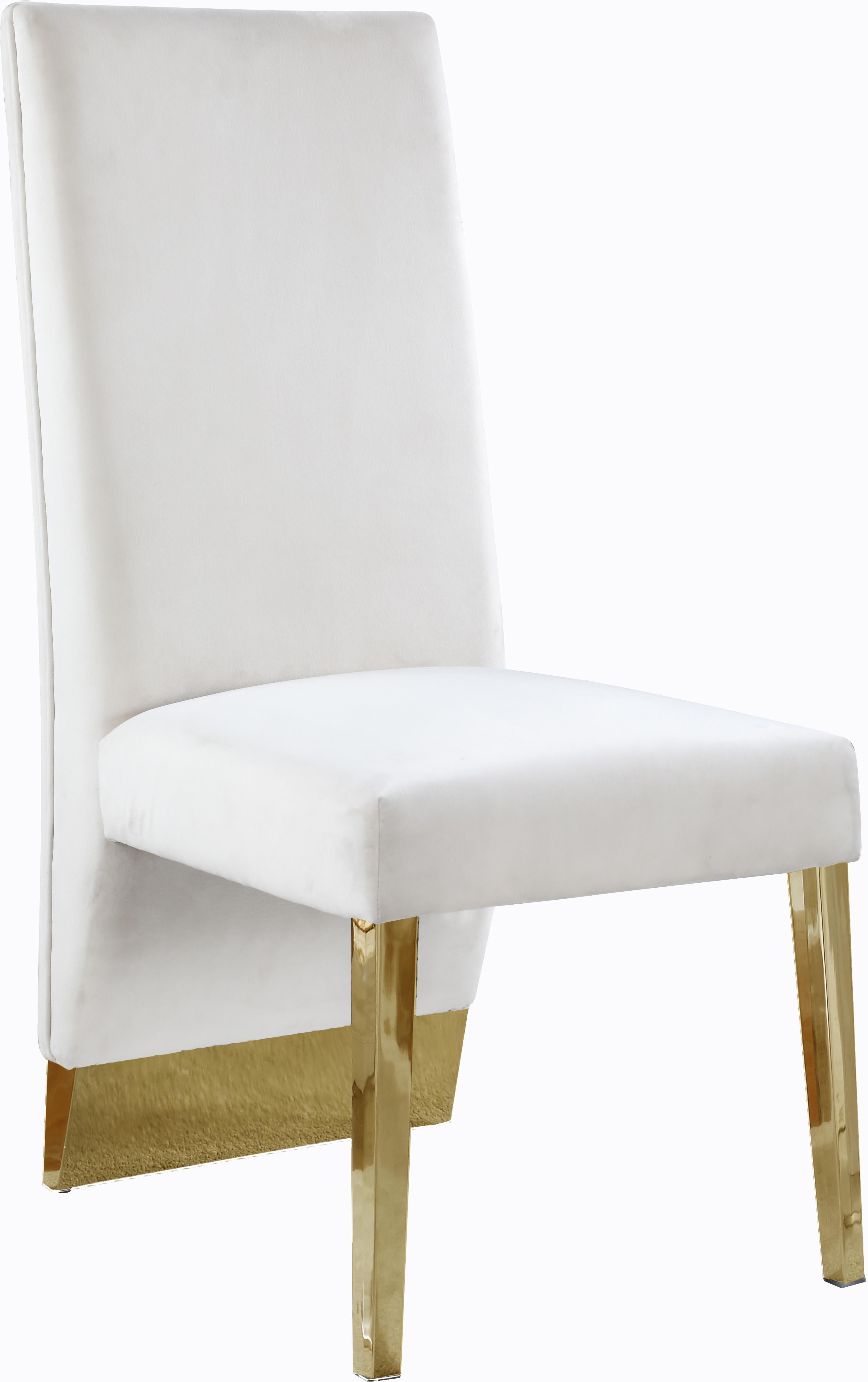 Porsha Cream Velvet Dining Chair - Luxury Home Furniture (MI)
