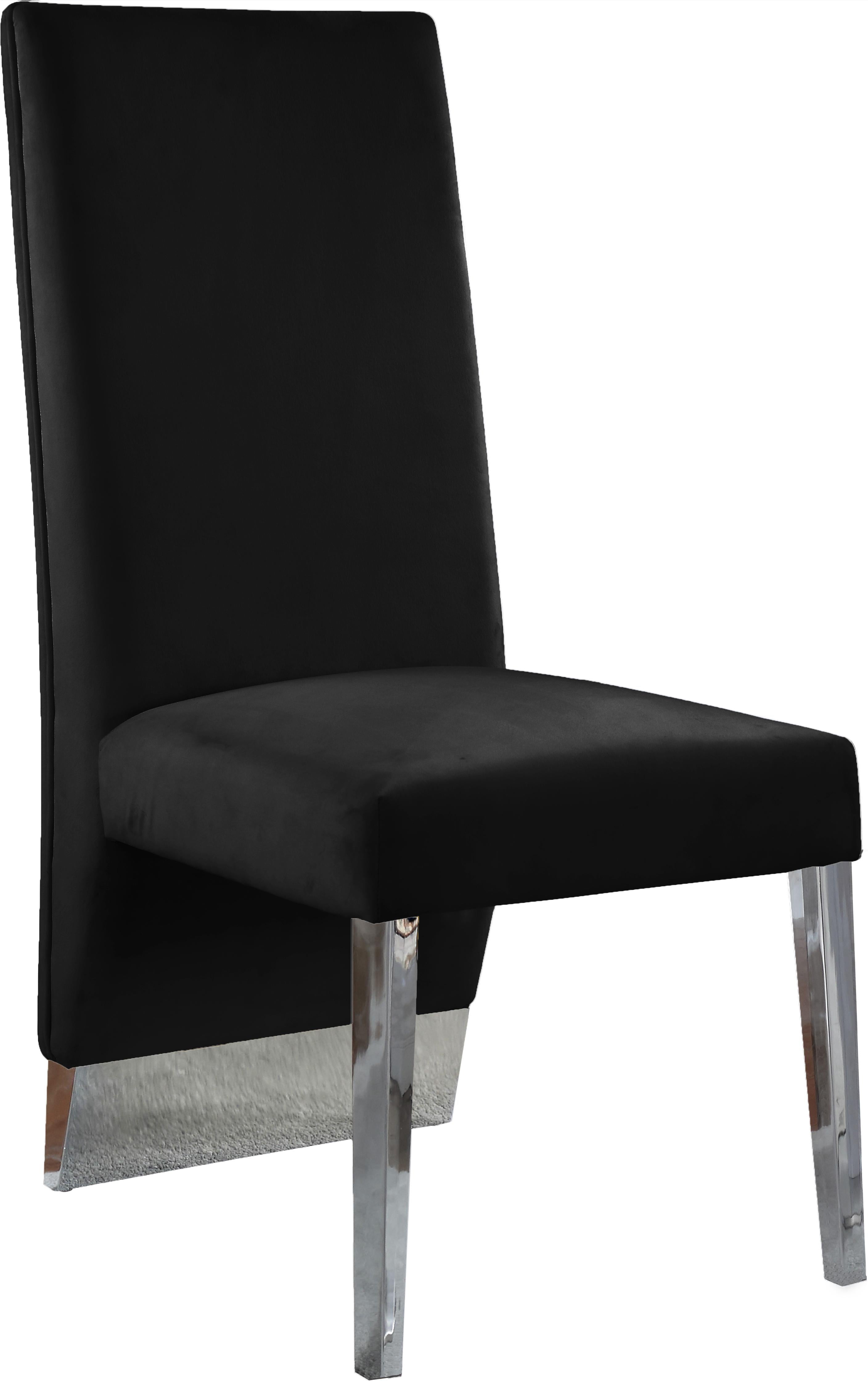 Porsha Black Velvet Dining Chair - Luxury Home Furniture (MI)