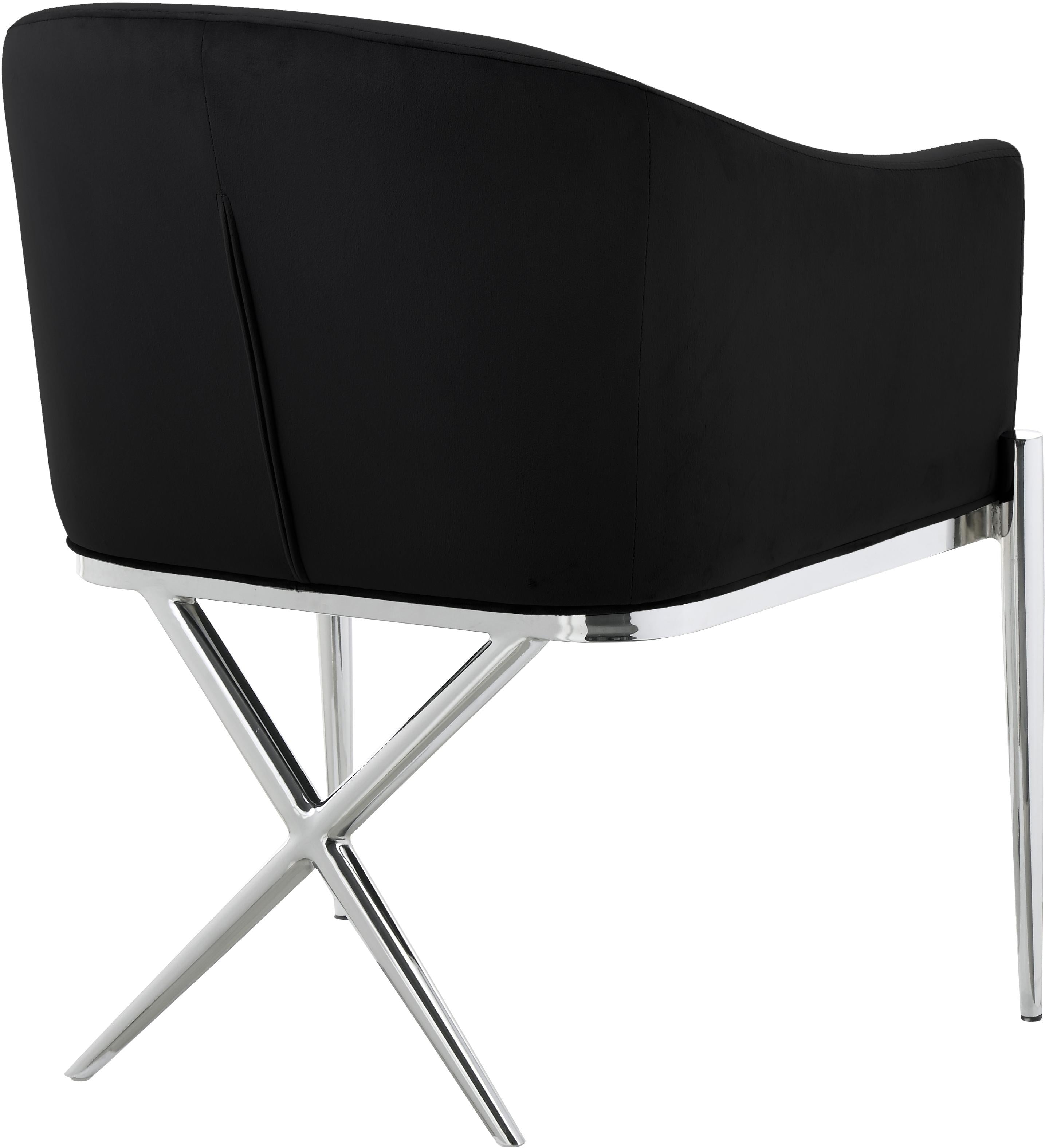 Xavier Black Velvet Dining Chair - Luxury Home Furniture (MI)