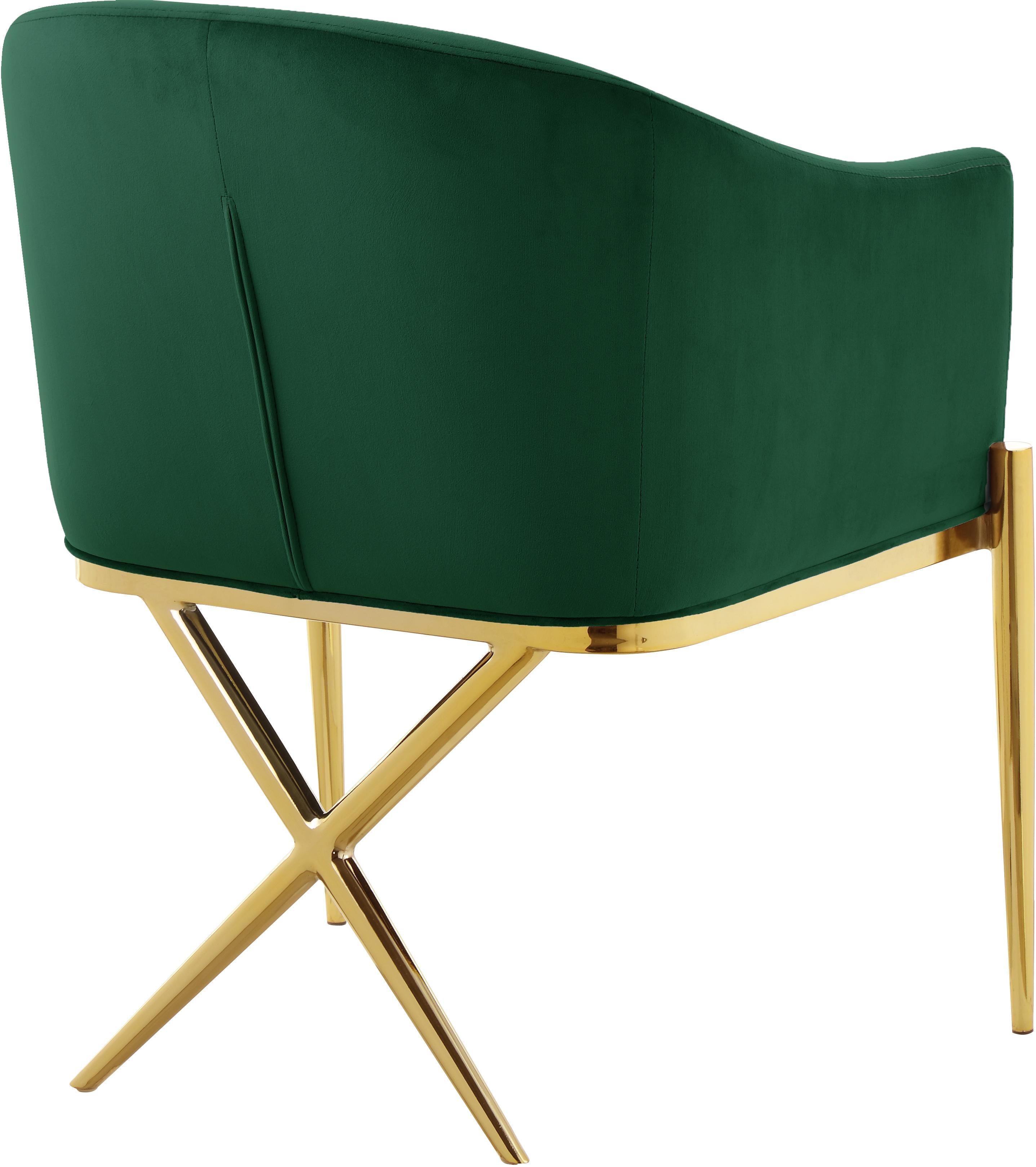 Xavier Green Velvet Dining Chair - Luxury Home Furniture (MI)