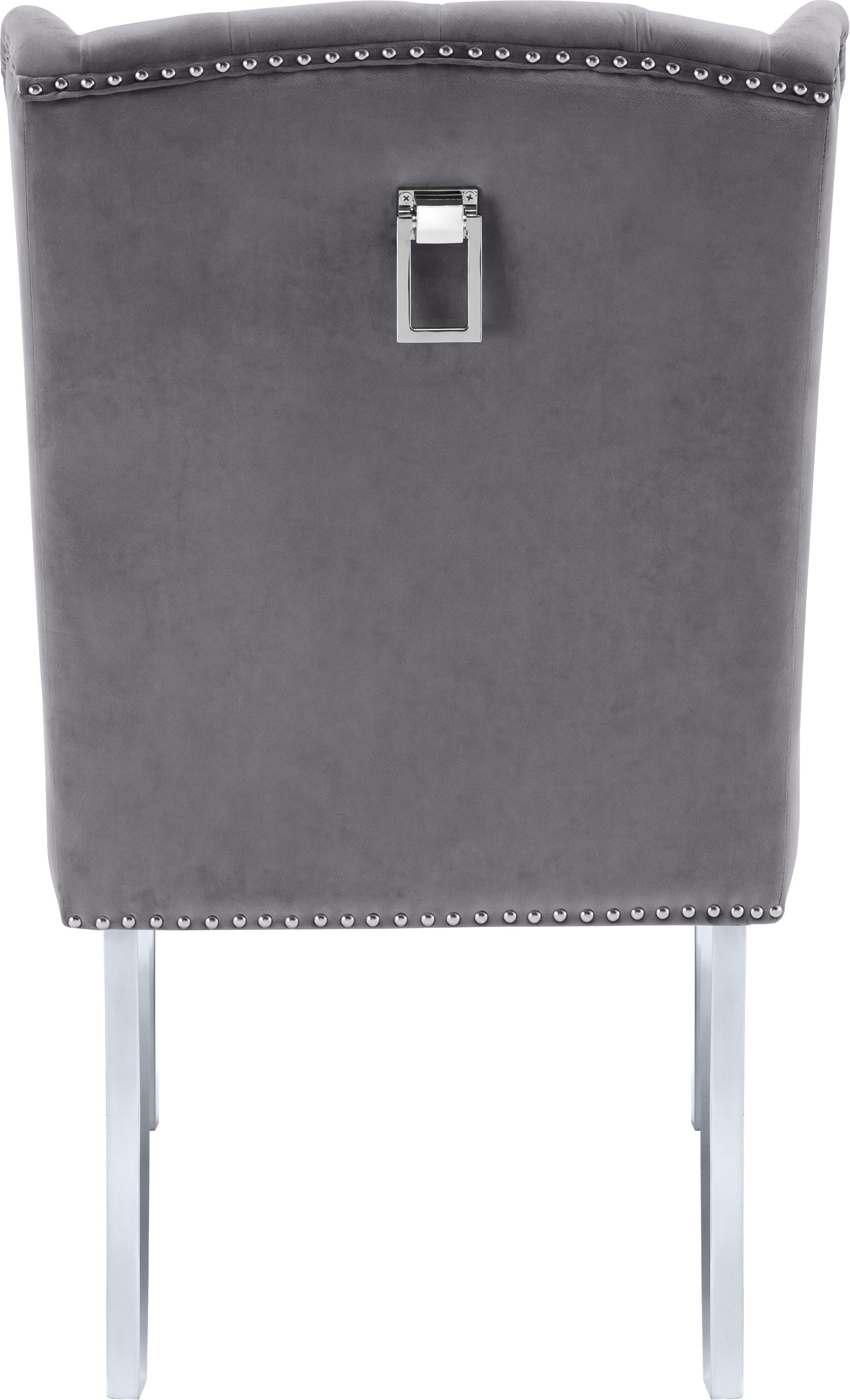 Suri Grey Velvet Dining Chair