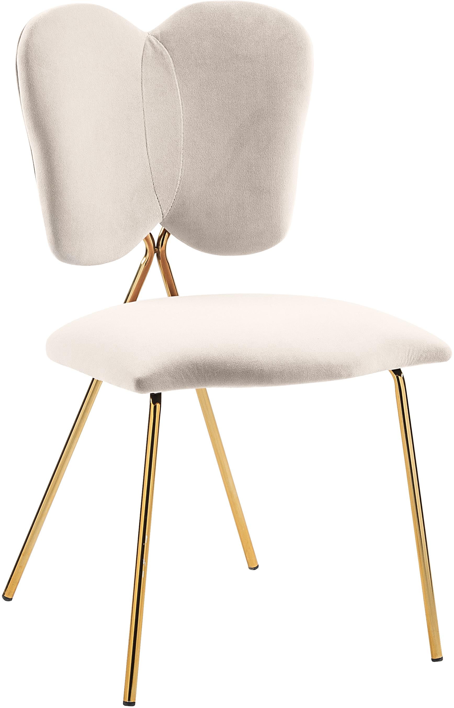 Angel Cream Velvet Dining Chair - Luxury Home Furniture (MI)