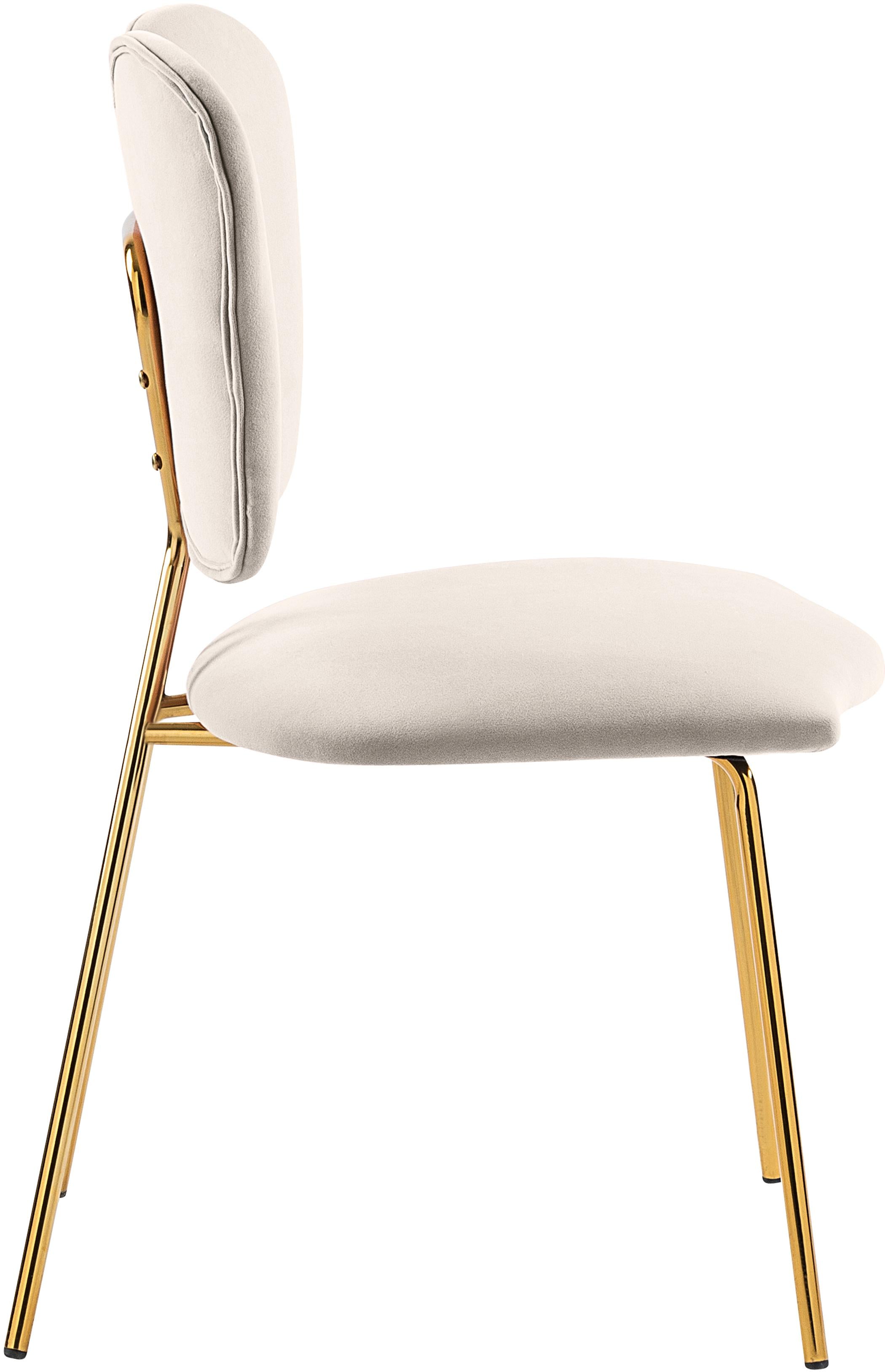 Angel Cream Velvet Dining Chair - Luxury Home Furniture (MI)