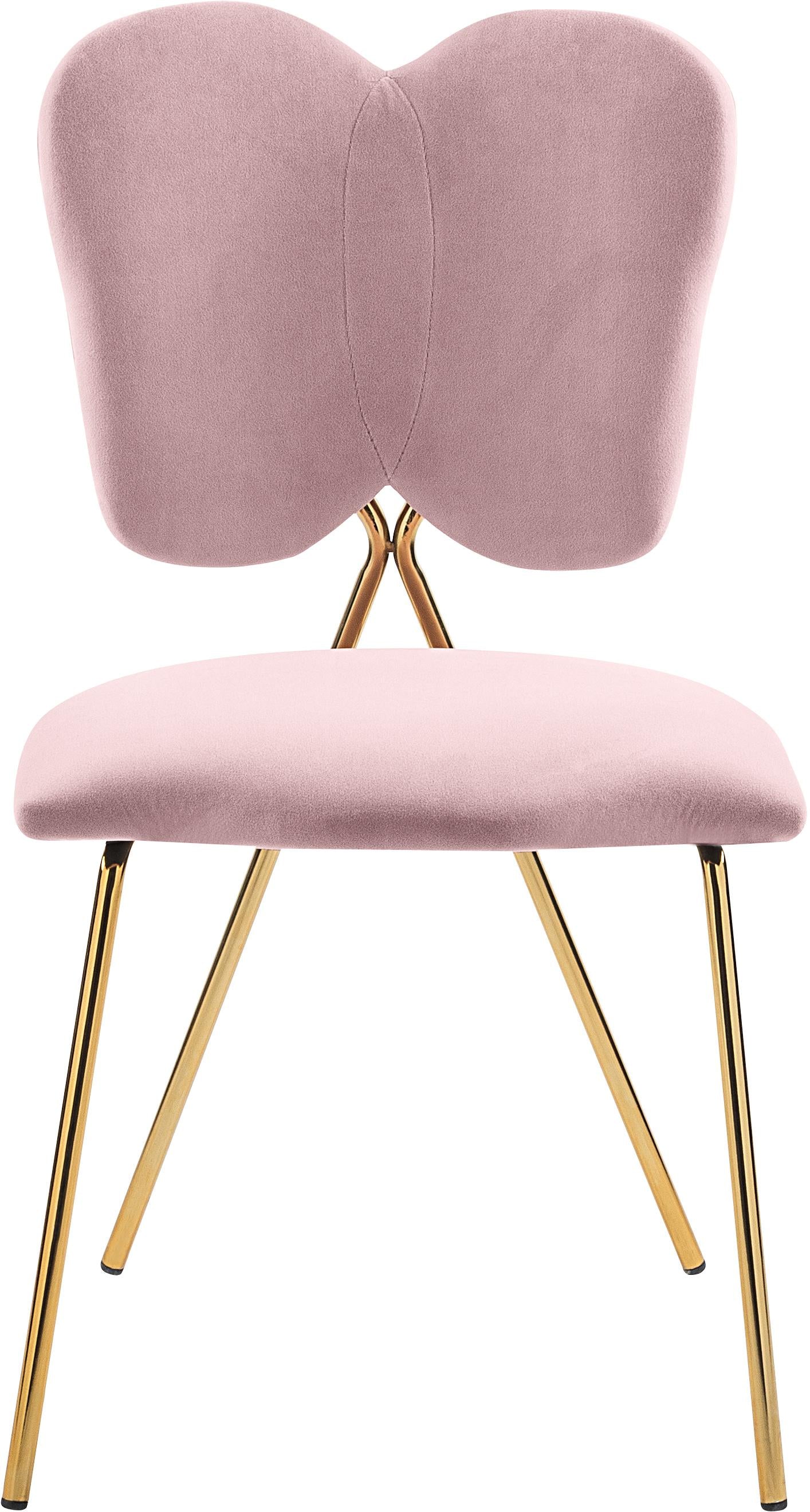 Angel Pink Velvet Dining Chair - Luxury Home Furniture (MI)