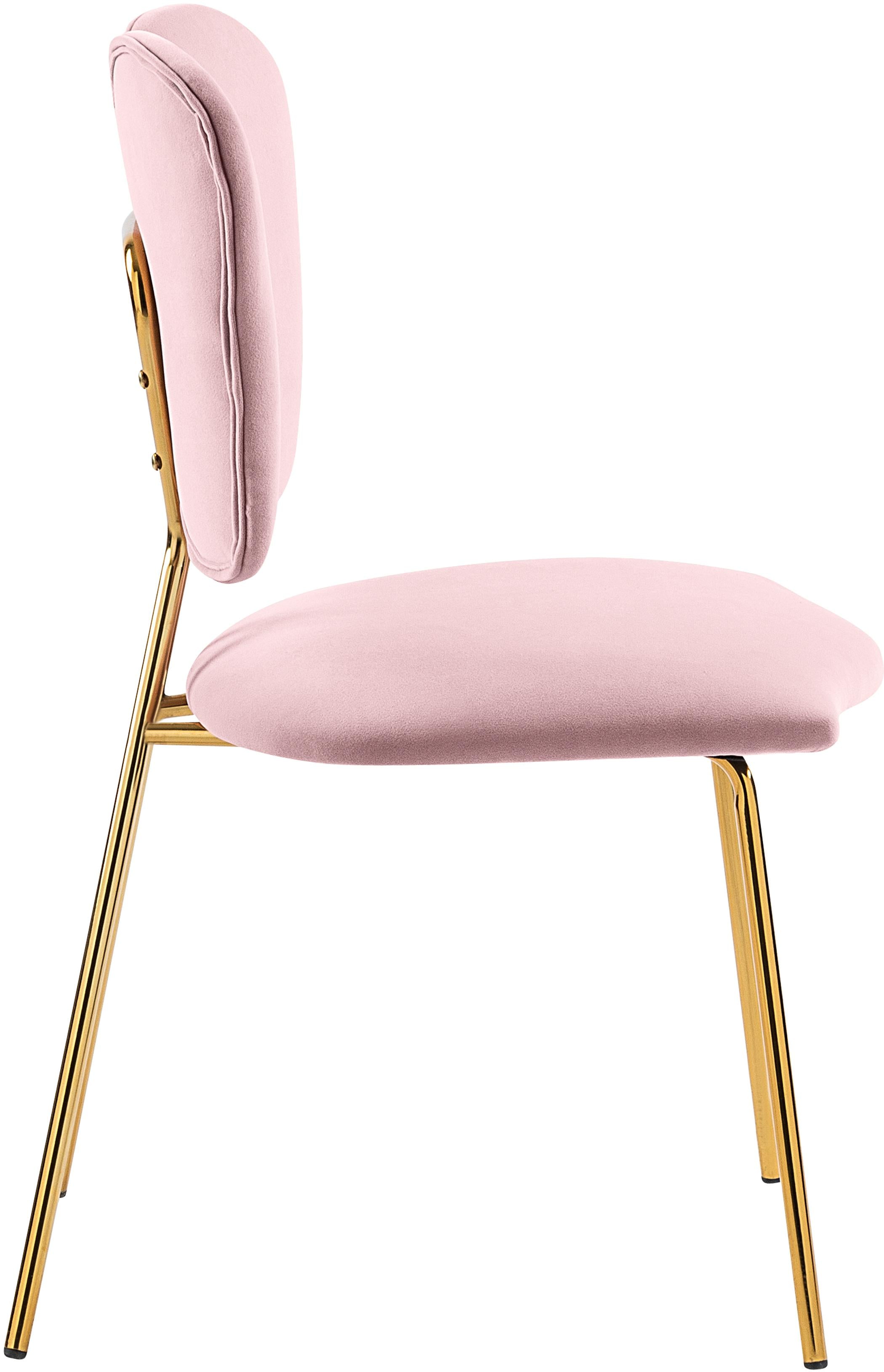 Angel Pink Velvet Dining Chair - Luxury Home Furniture (MI)