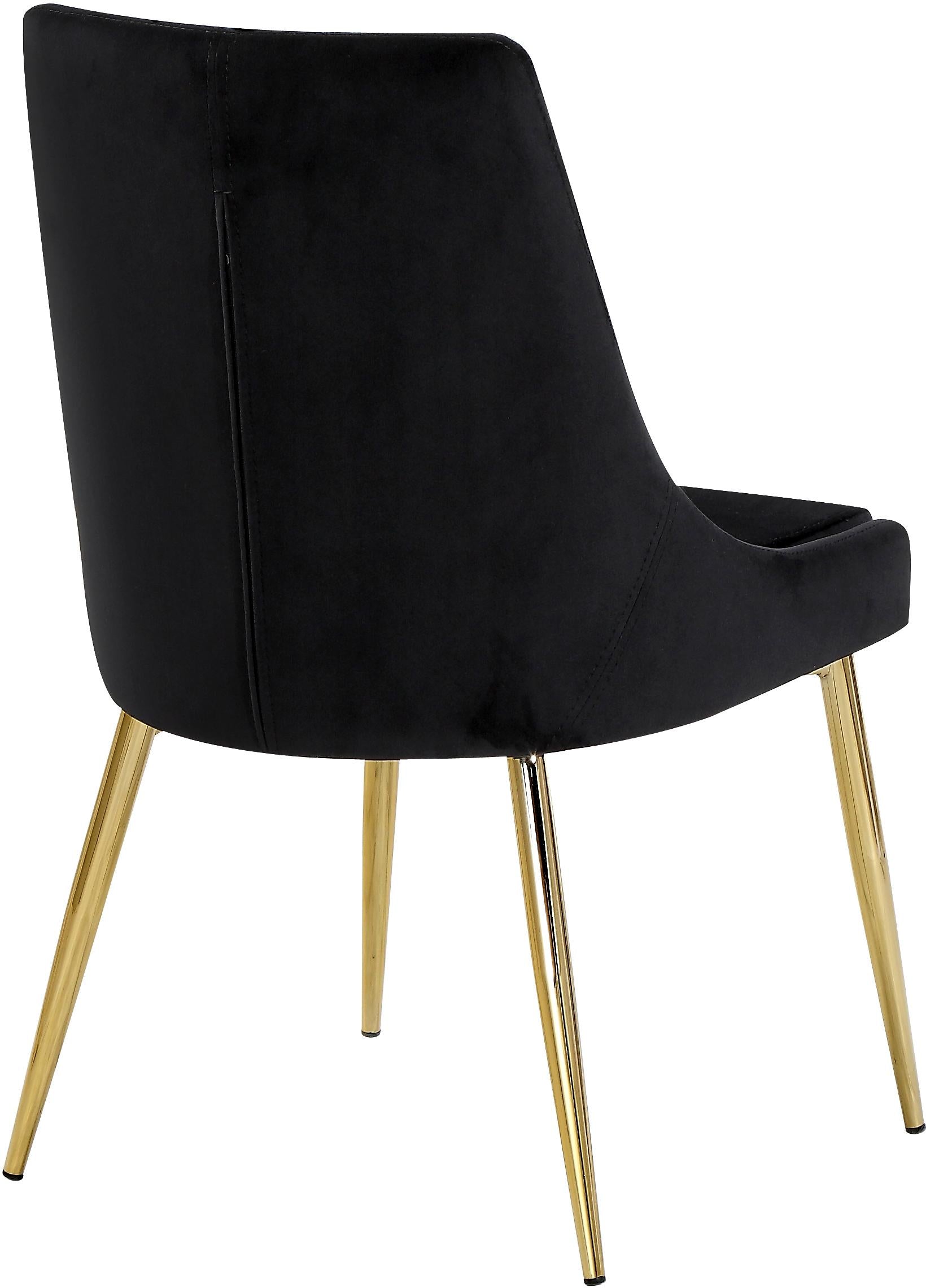 Karina Black Velvet Dining Chair - Luxury Home Furniture (MI)