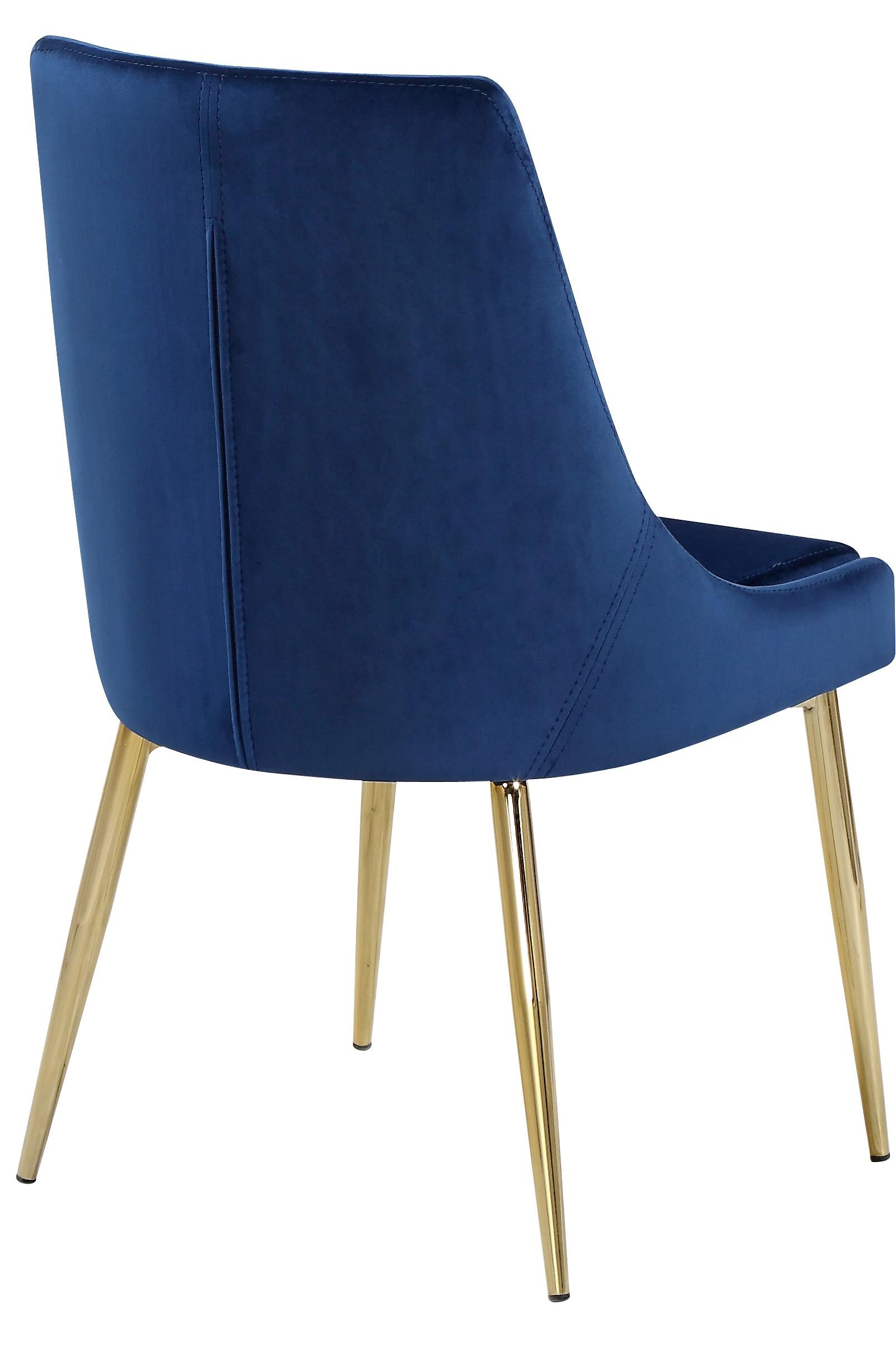 Karina Navy Velvet Dining Chair - Luxury Home Furniture (MI)