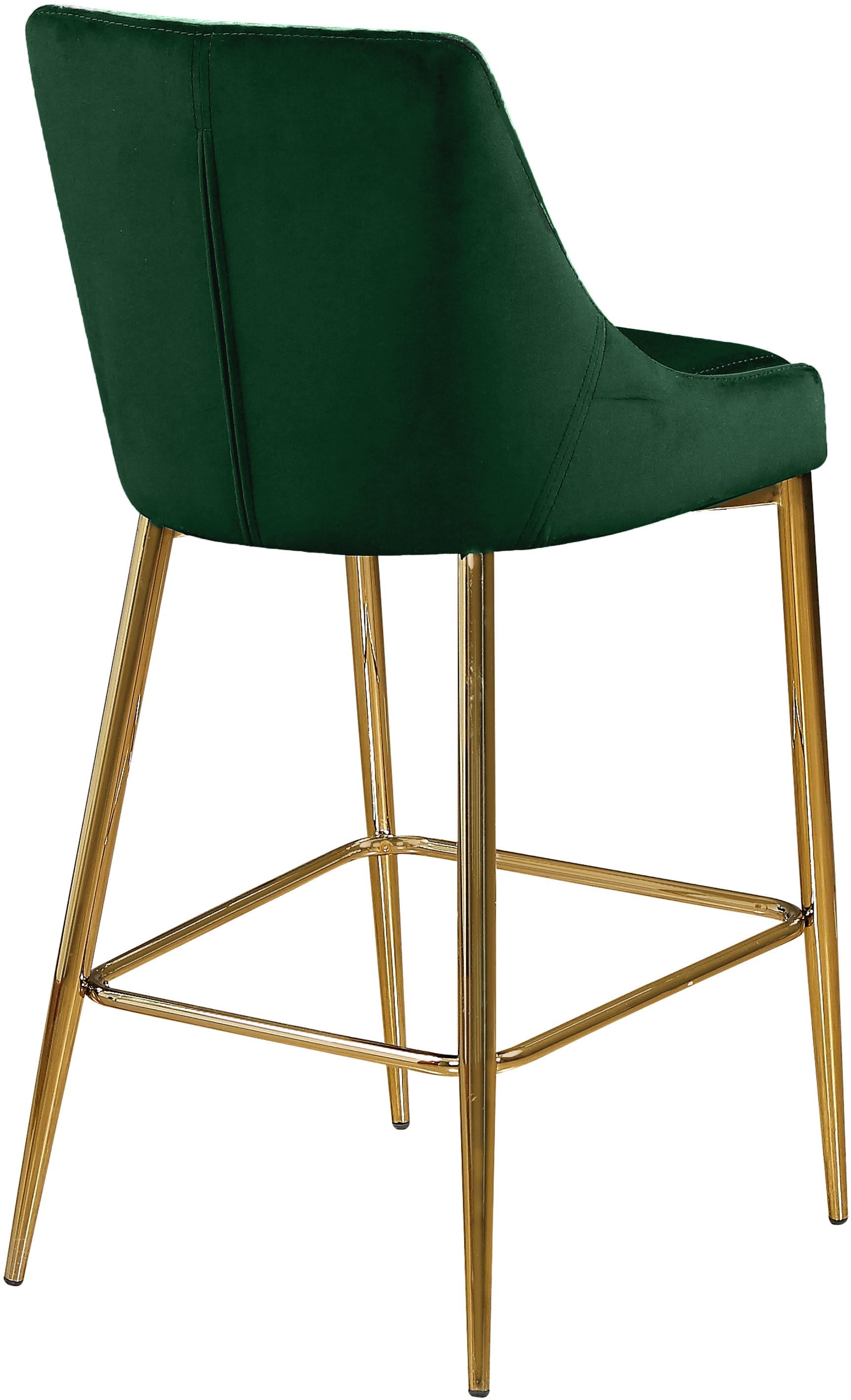 Karina Green Velvet Stool - Luxury Home Furniture (MI)