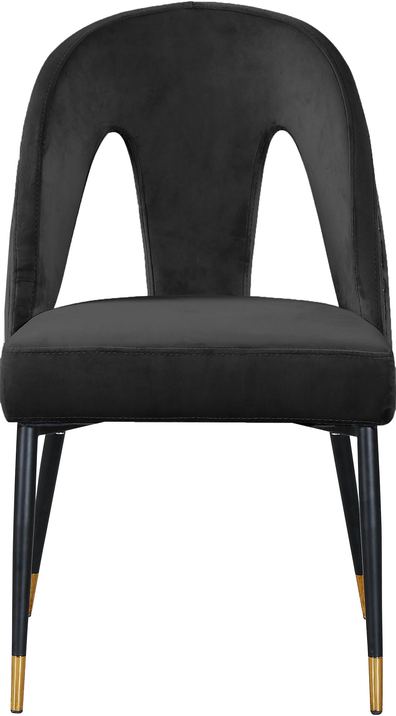 Akoya Black Velvet Dining Chair - Luxury Home Furniture (MI)