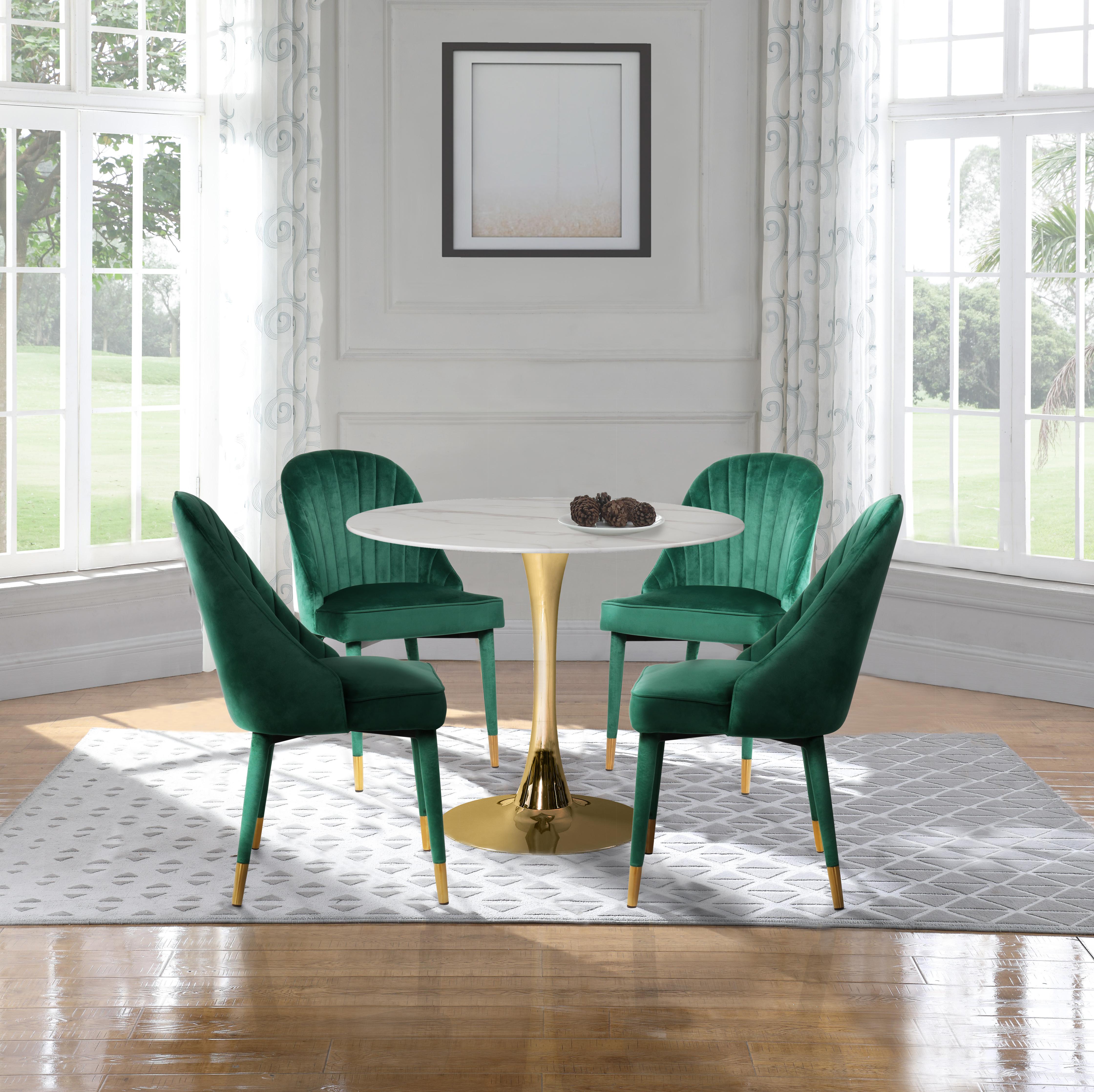 Emerald green outlet velvet dining chairs