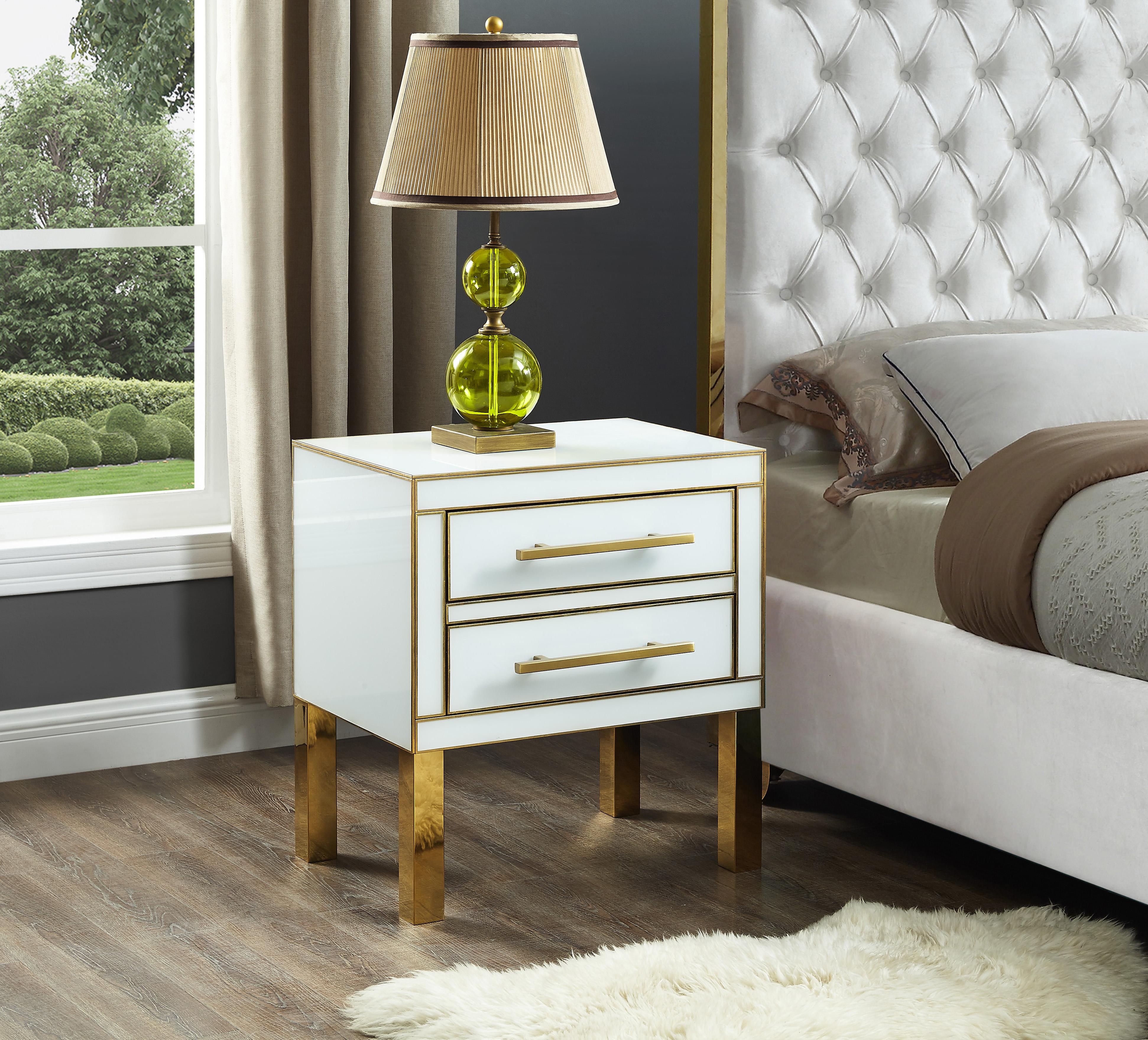 Gigi White Side Table - Luxury Home Furniture (MI)