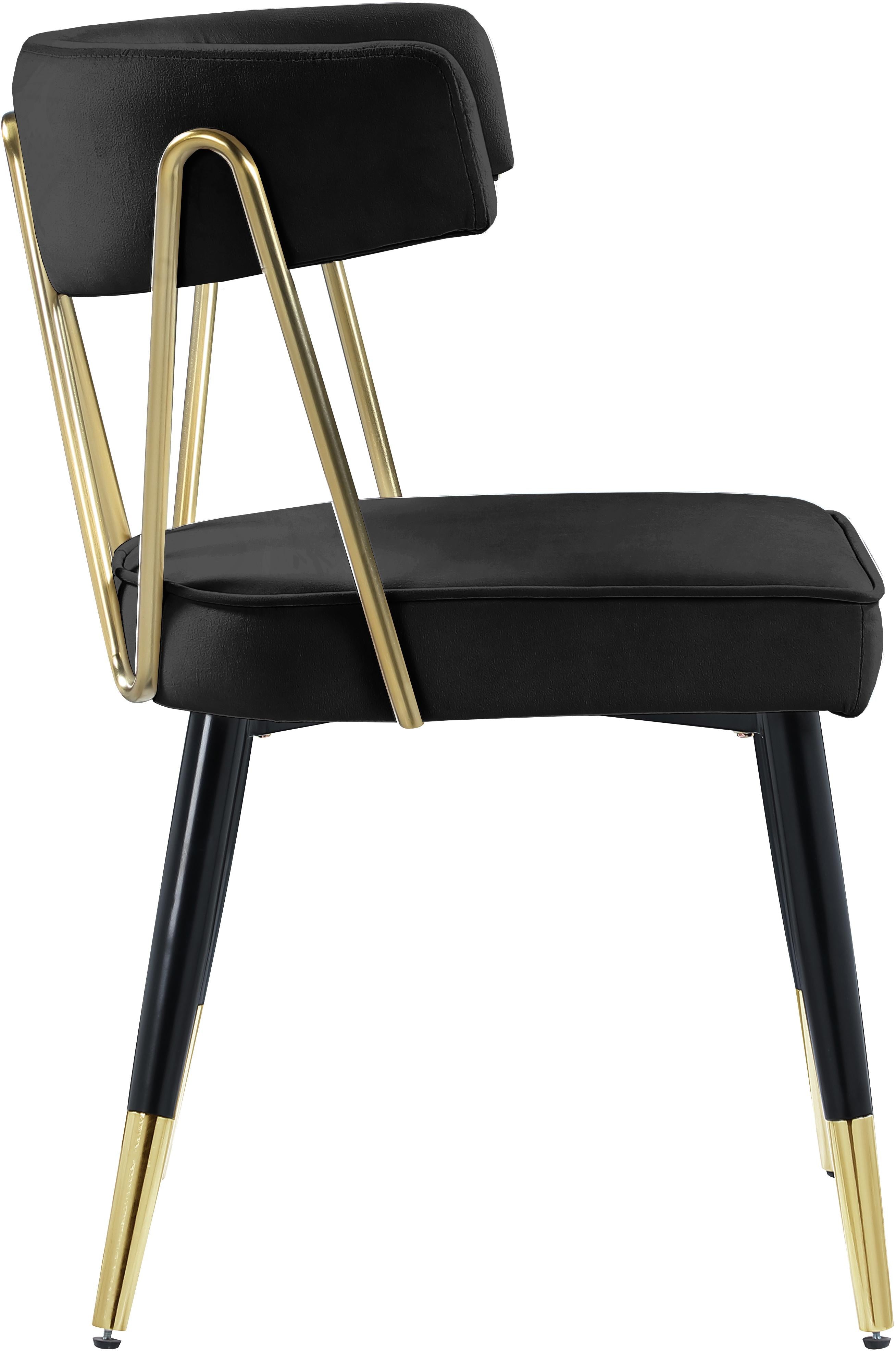 Rheingold Black Velvet Dining Chair - Luxury Home Furniture (MI)