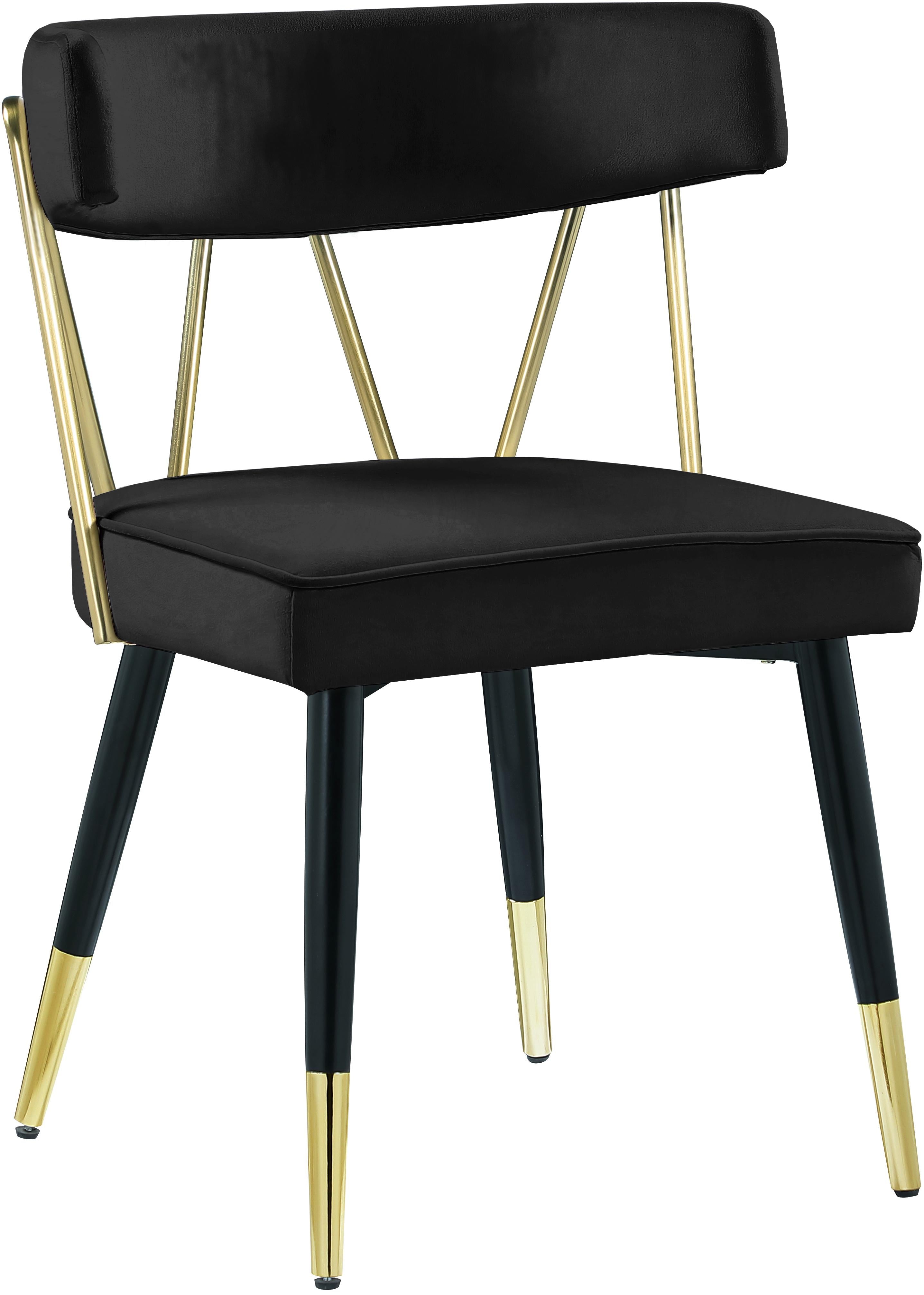 Rheingold Black Velvet Dining Chair - Luxury Home Furniture (MI)
