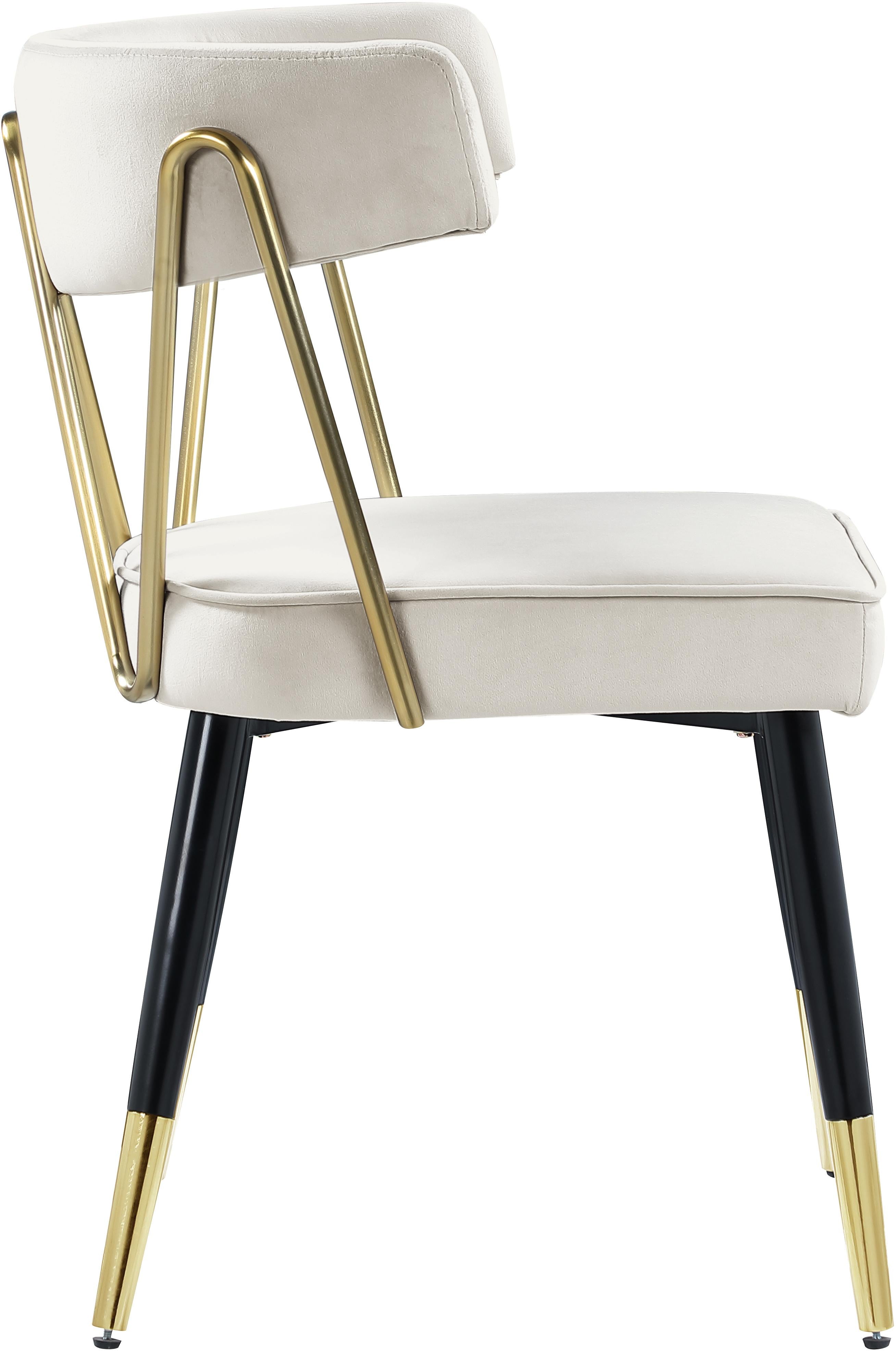 Rheingold Cream Velvet Dining Chair - Luxury Home Furniture (MI)