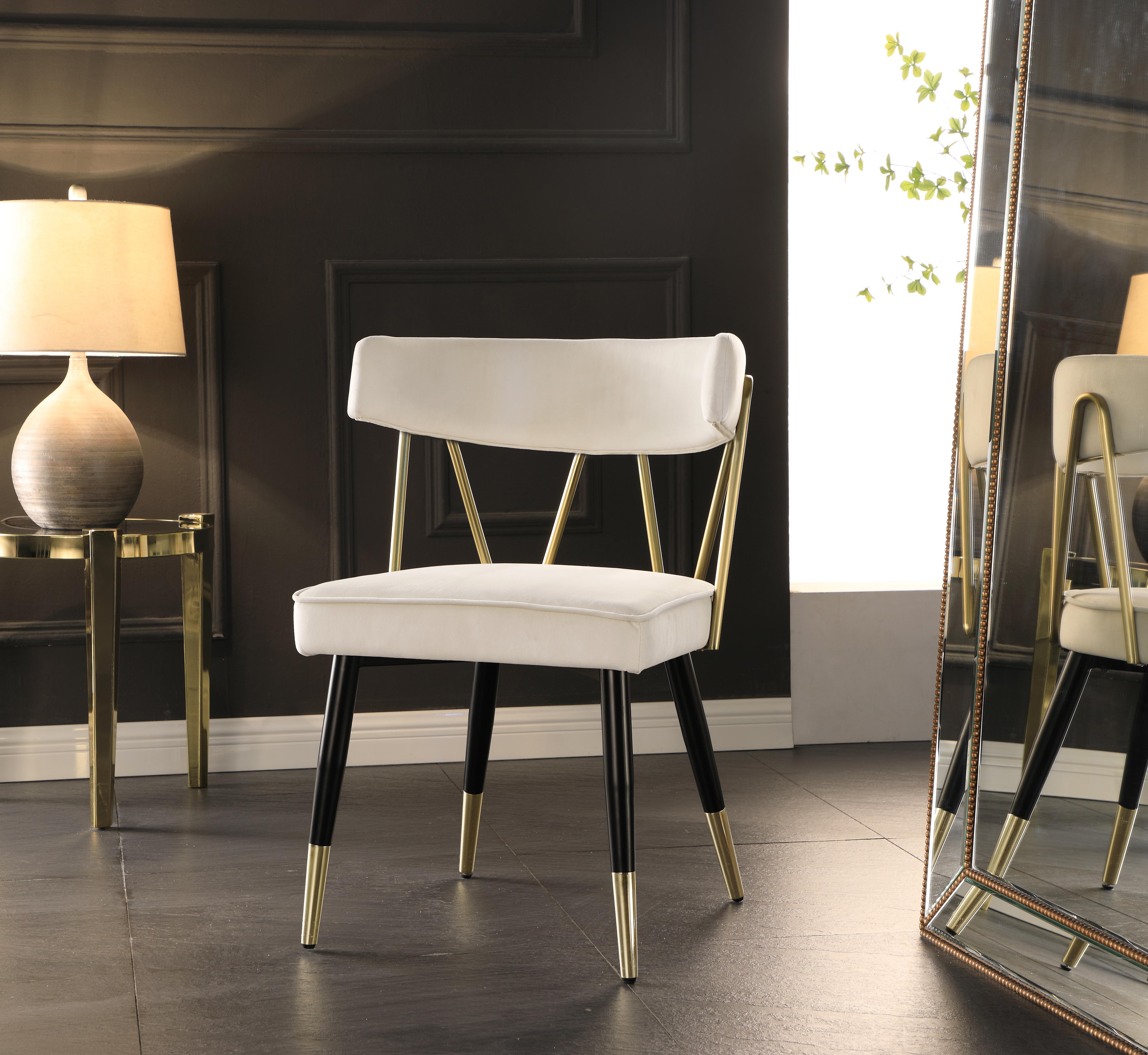 Rheingold Cream Velvet Dining Chair - Luxury Home Furniture (MI)