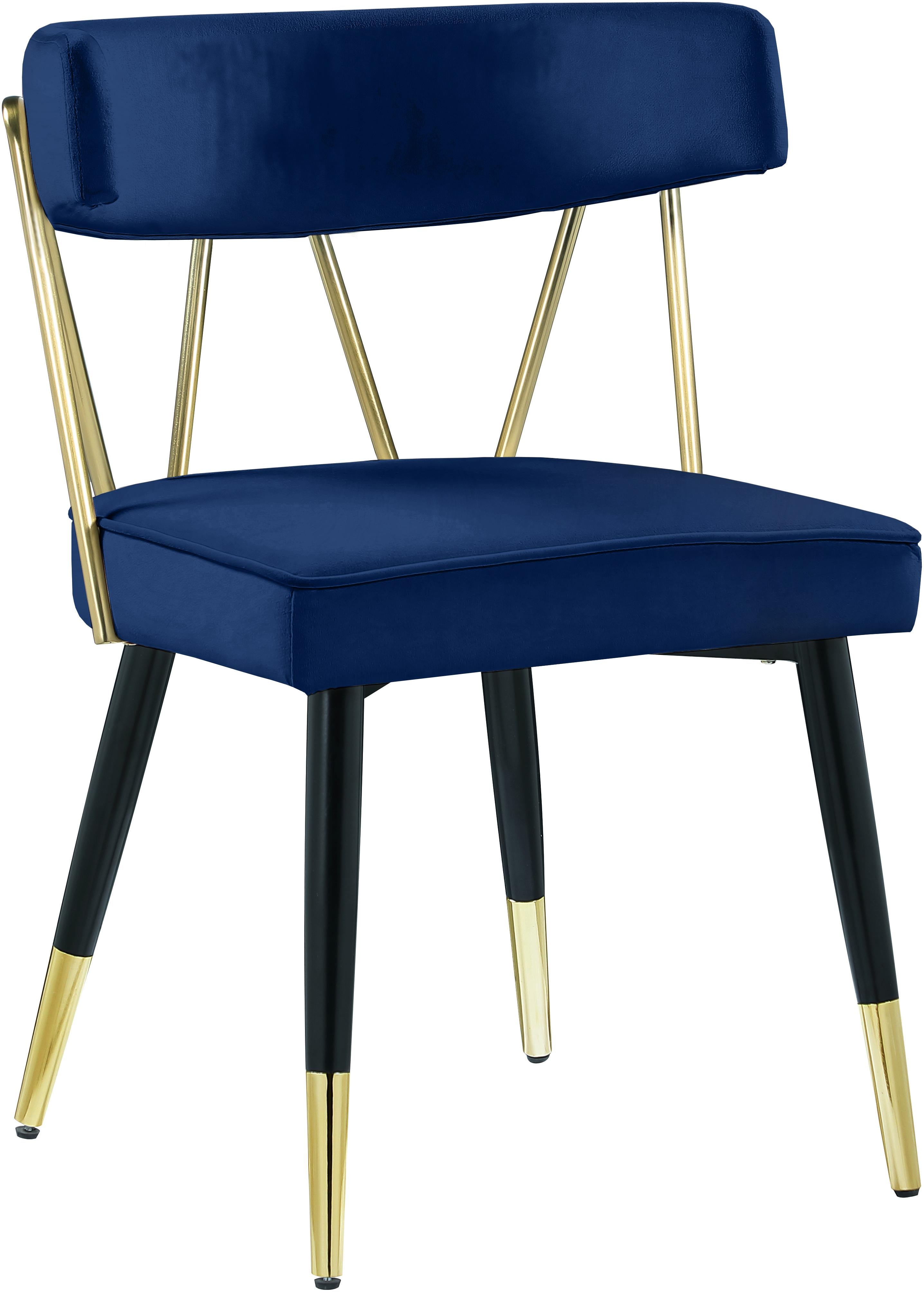 Rheingold Navy Velvet Dining Chair - Luxury Home Furniture (MI)