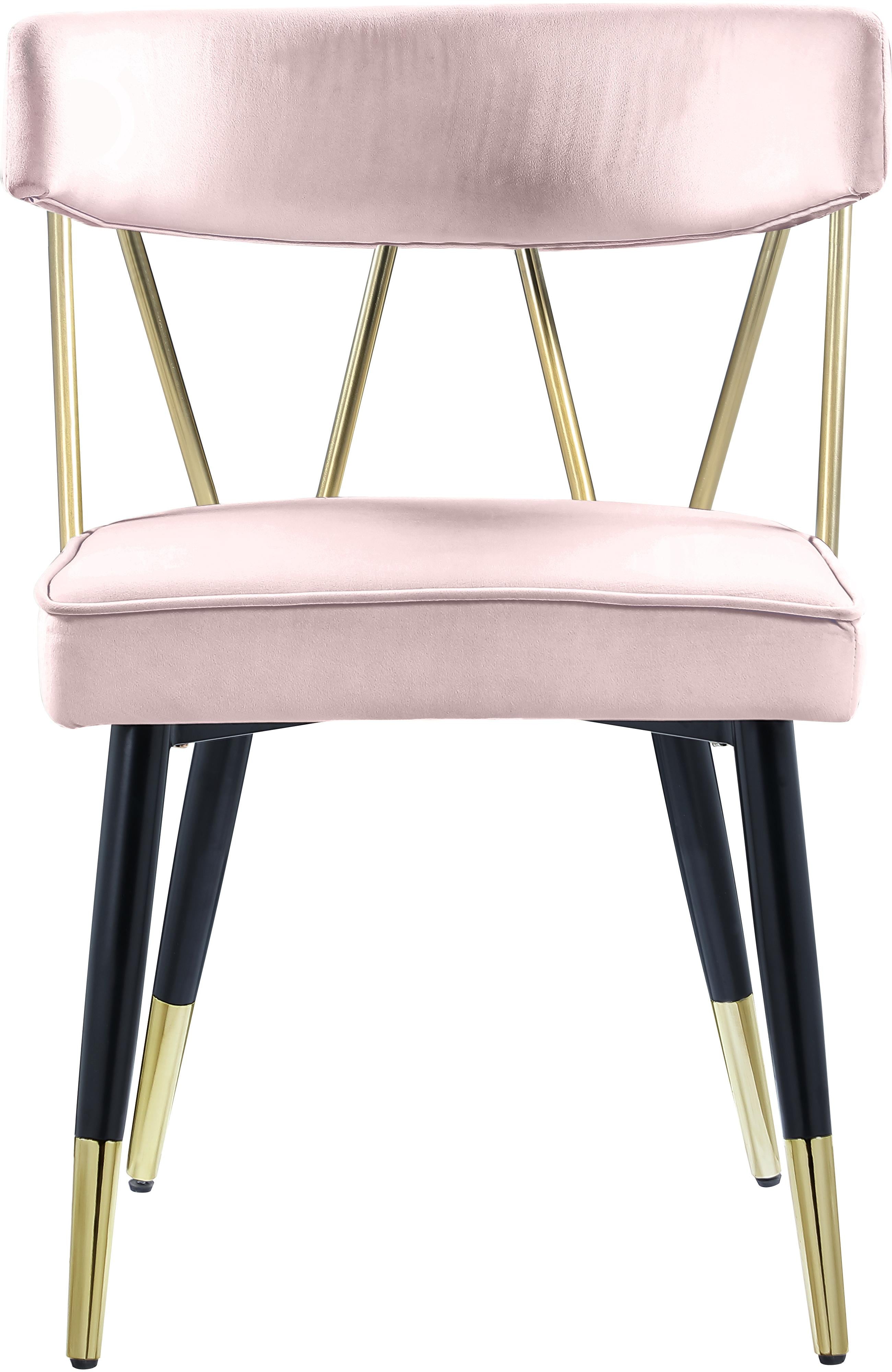 Rheingold Pink Velvet Dining Chair - Luxury Home Furniture (MI)