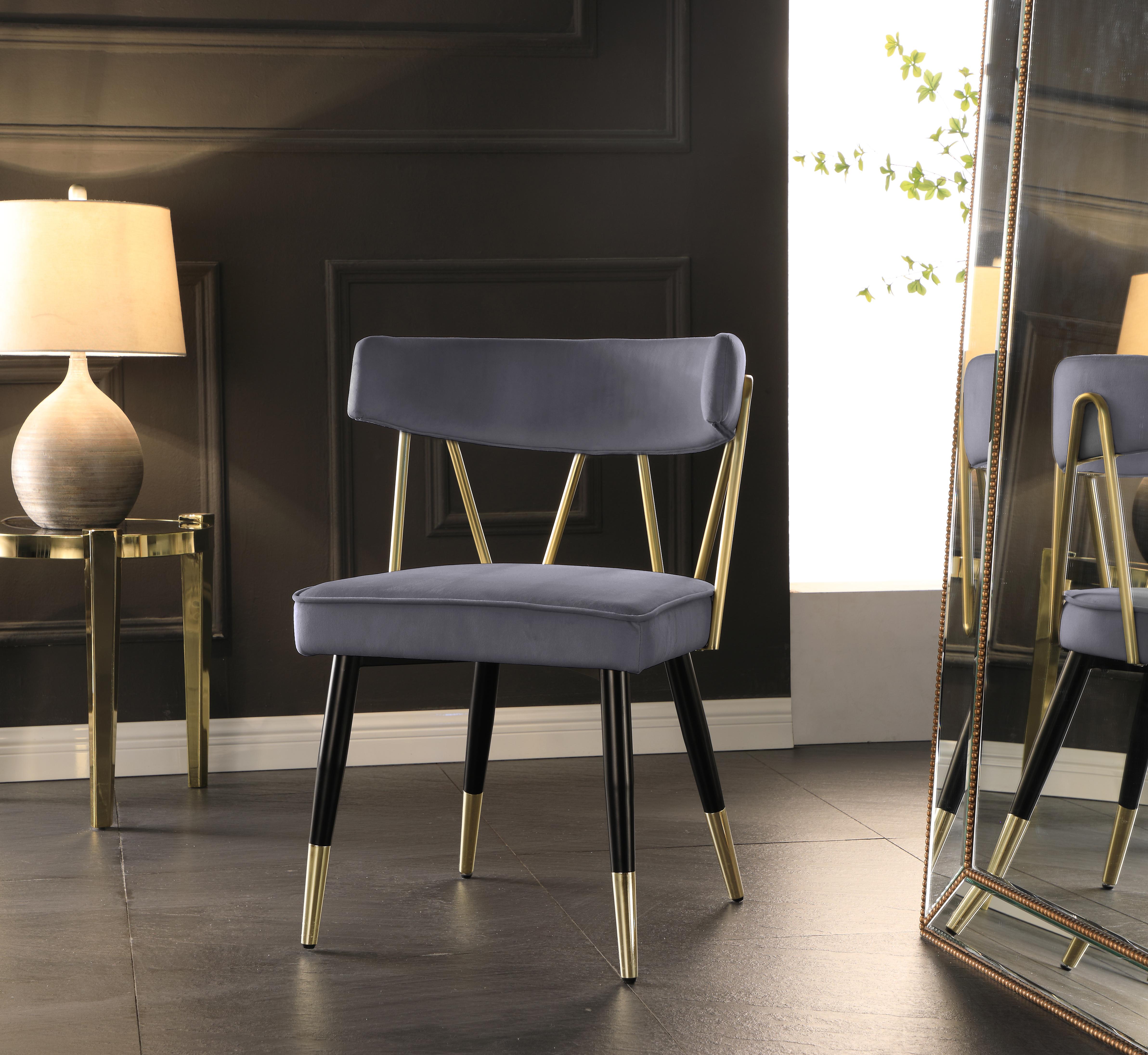 Rheingold Grey Velvet Dining Chair - Luxury Home Furniture (MI)