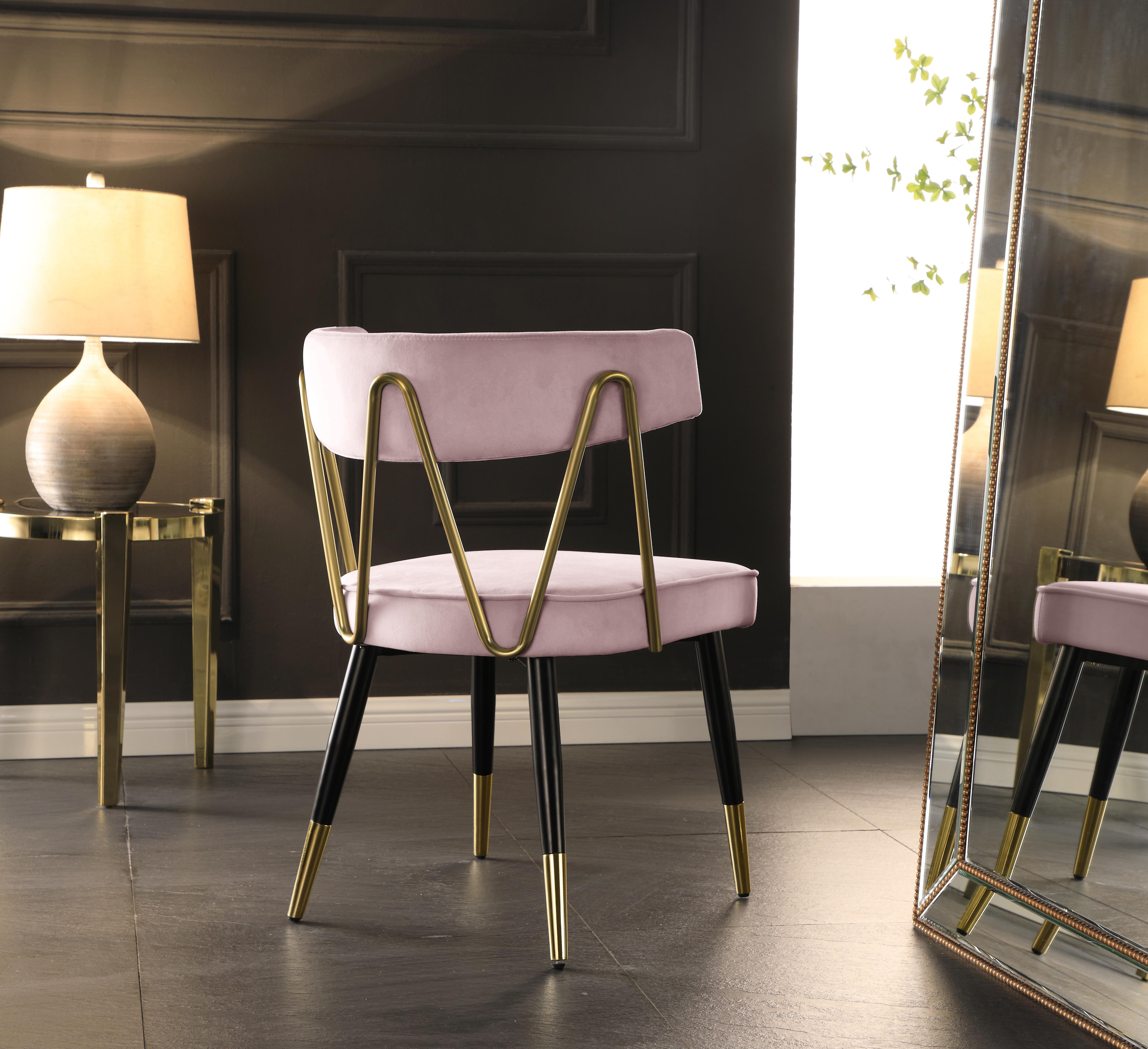 Rheingold Pink Velvet Dining Chair - Luxury Home Furniture (MI)