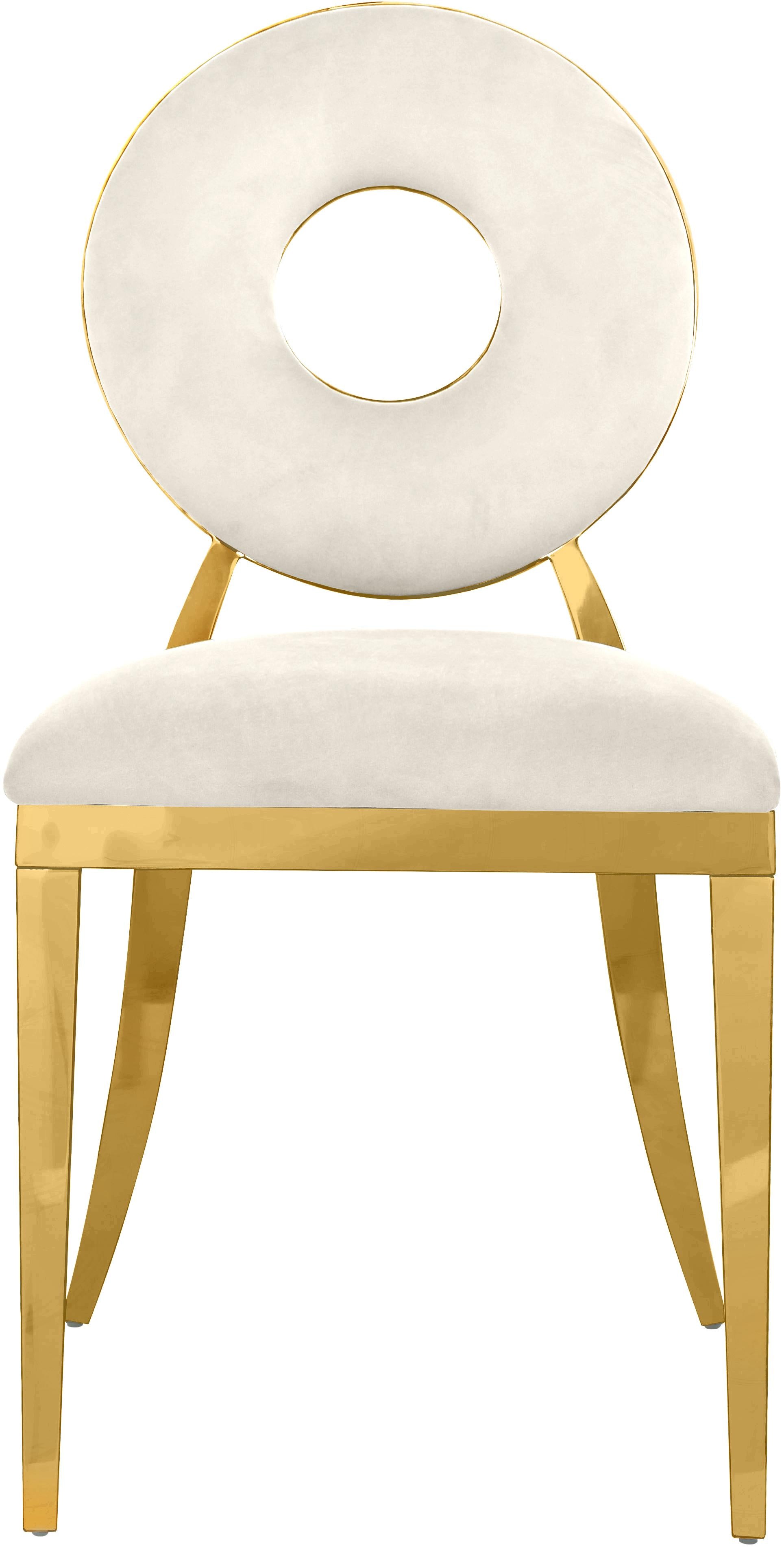 Carousel Cream Velvet Dining Chair - Luxury Home Furniture (MI)