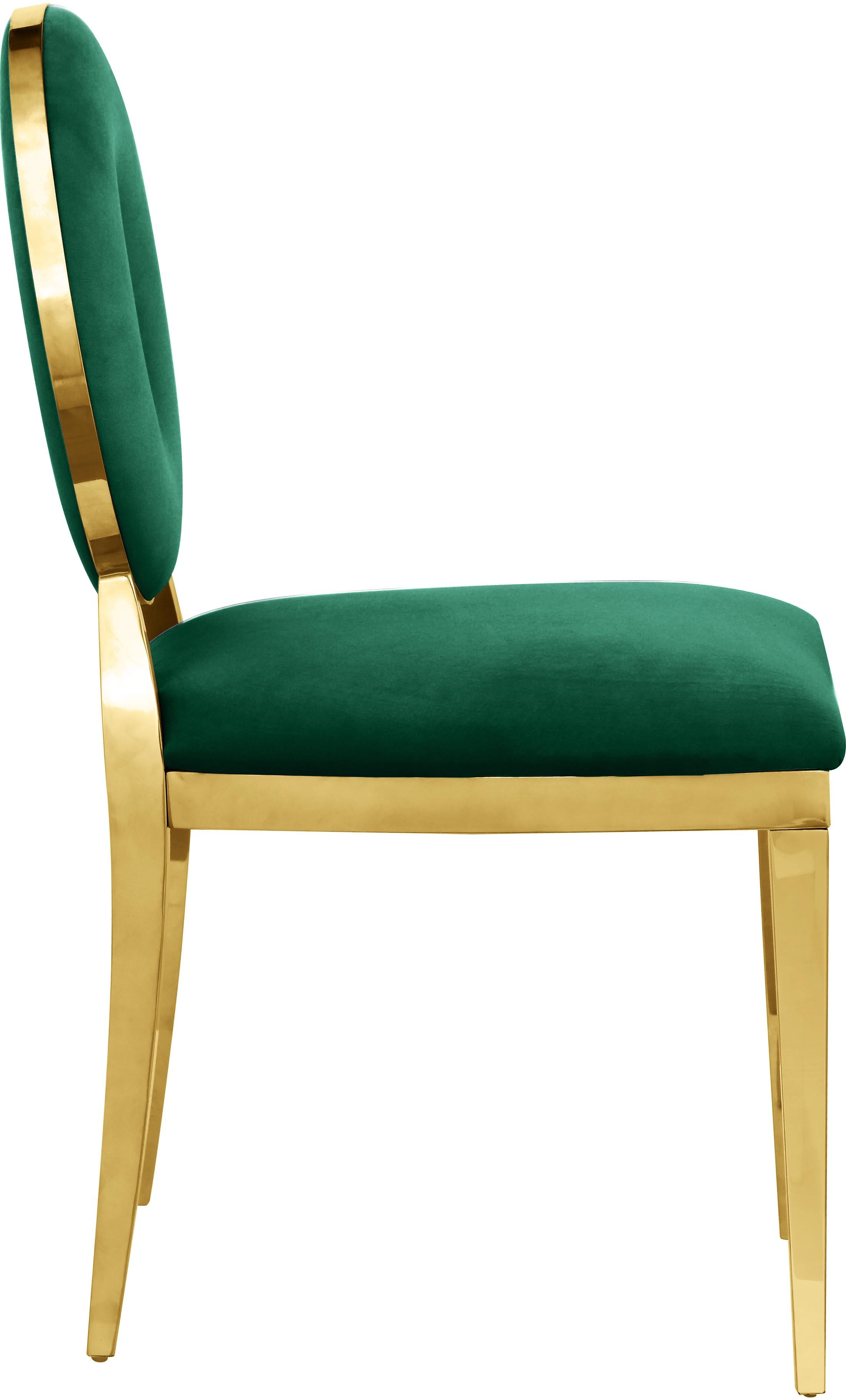 Carousel Green Velvet Dining Chair - Luxury Home Furniture (MI)