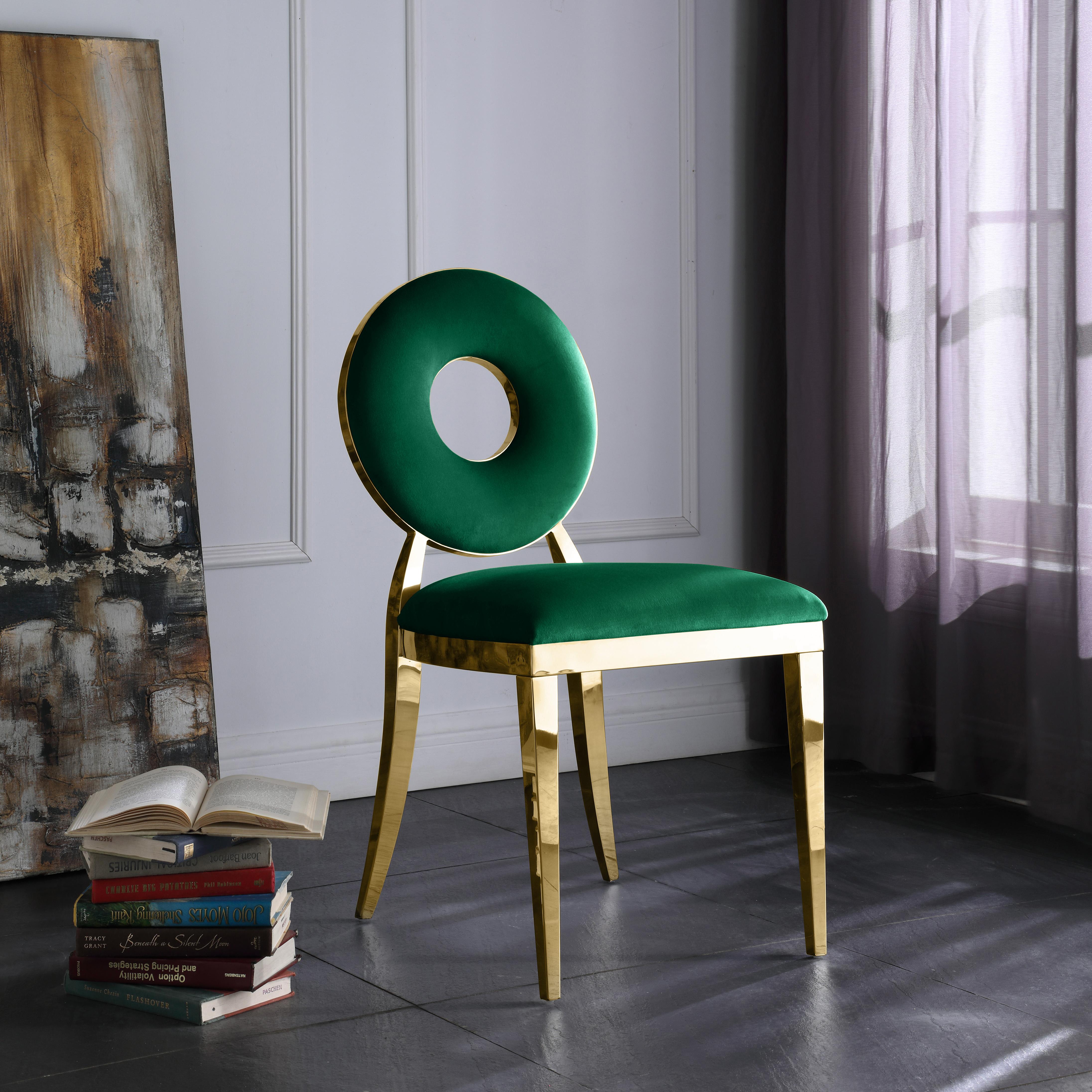 Carousel Green Velvet Dining Chair - Luxury Home Furniture (MI)