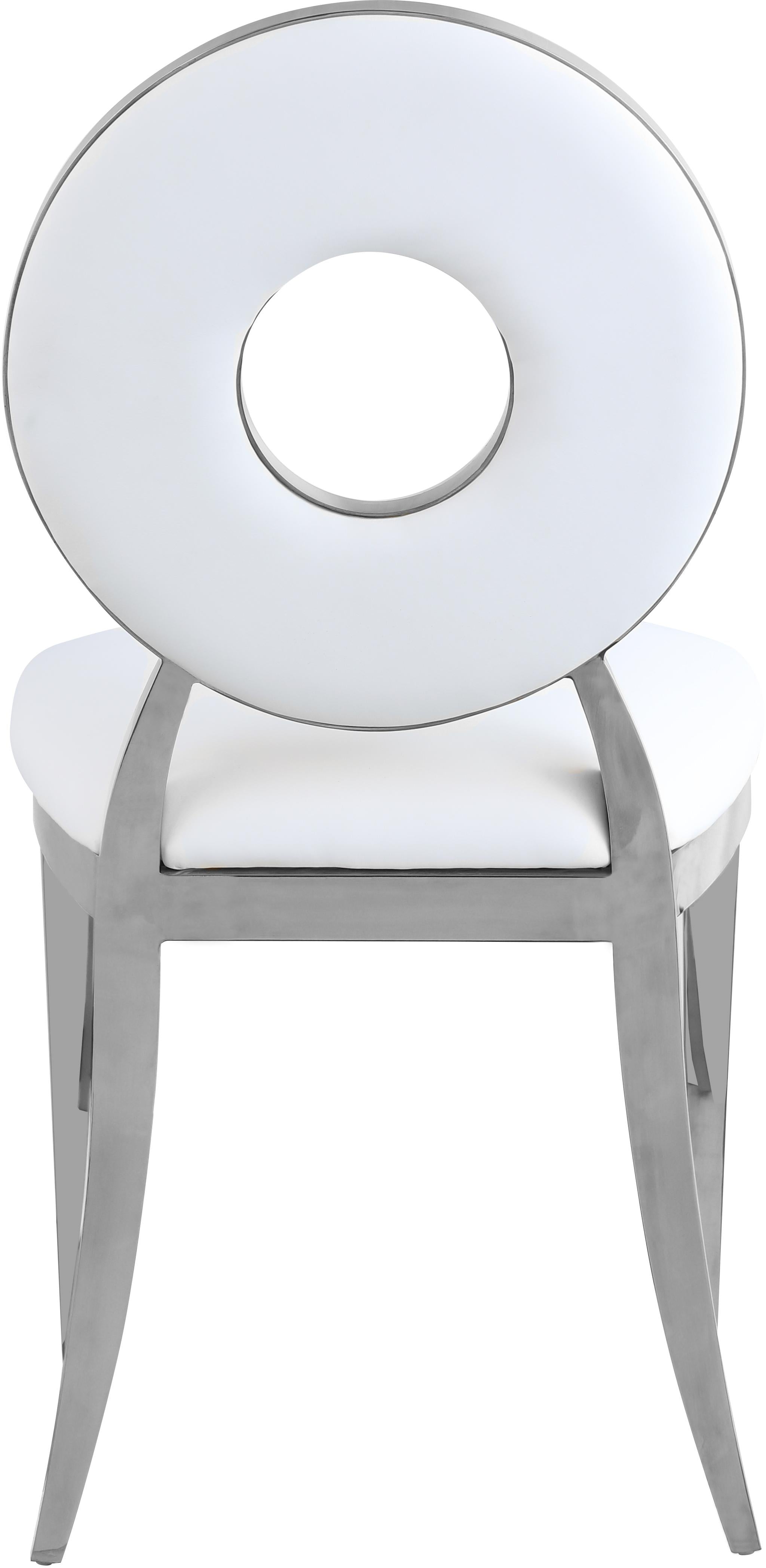 Carousel White Faux Leather Dining Chair - Luxury Home Furniture (MI)