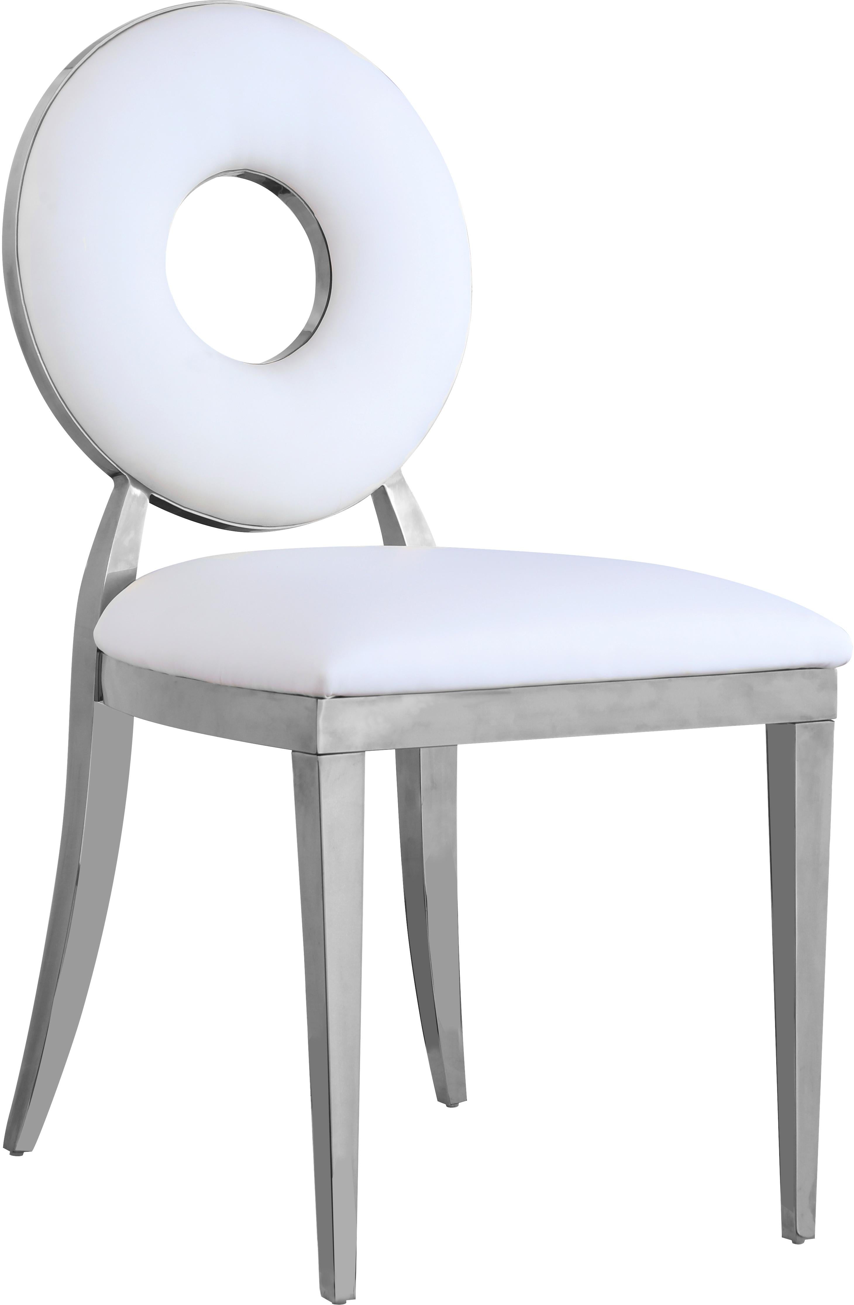 Carousel White Faux Leather Dining Chair - Luxury Home Furniture (MI)