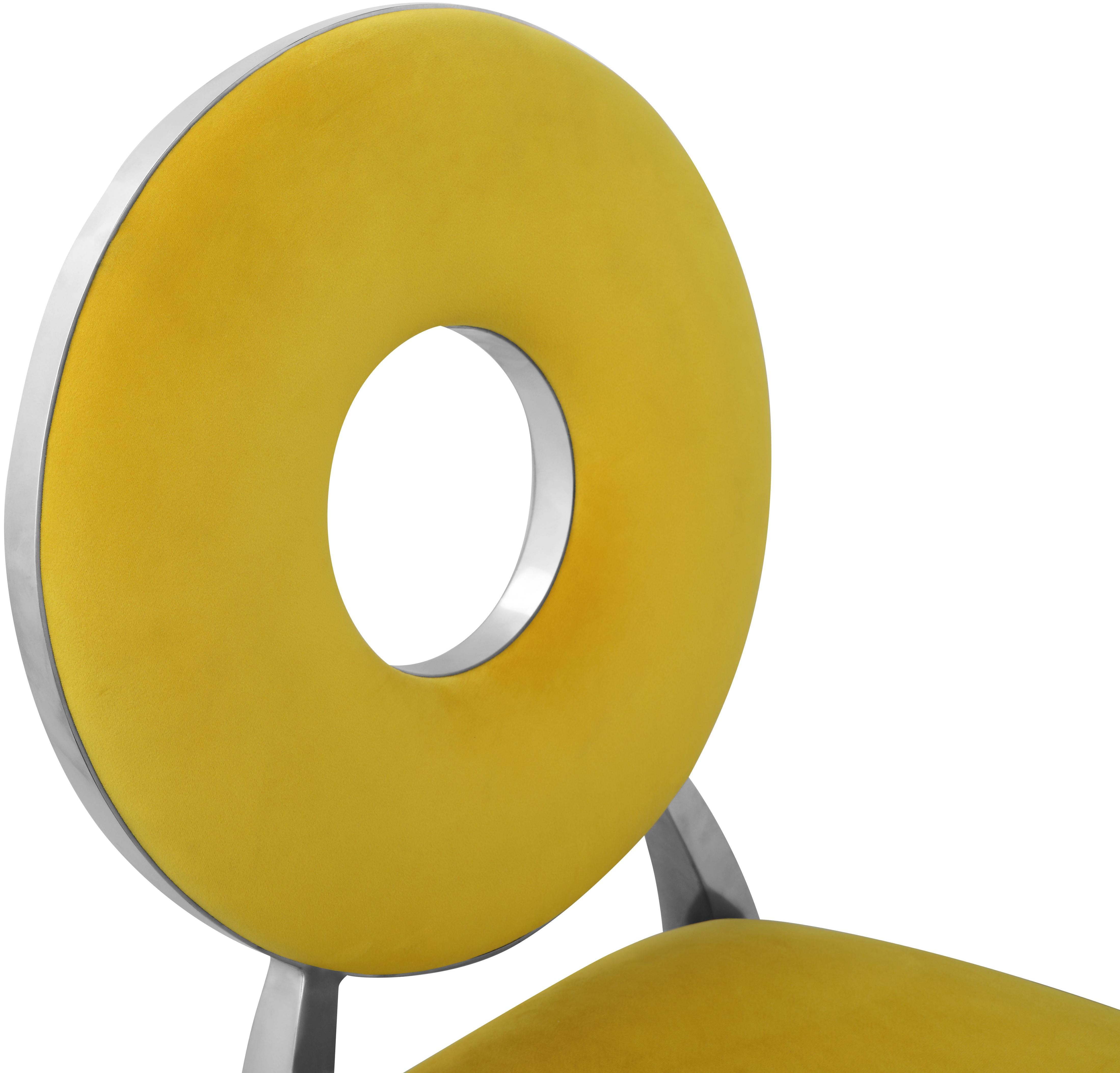 Carousel Yellow Velvet Dining Chair - Luxury Home Furniture (MI)