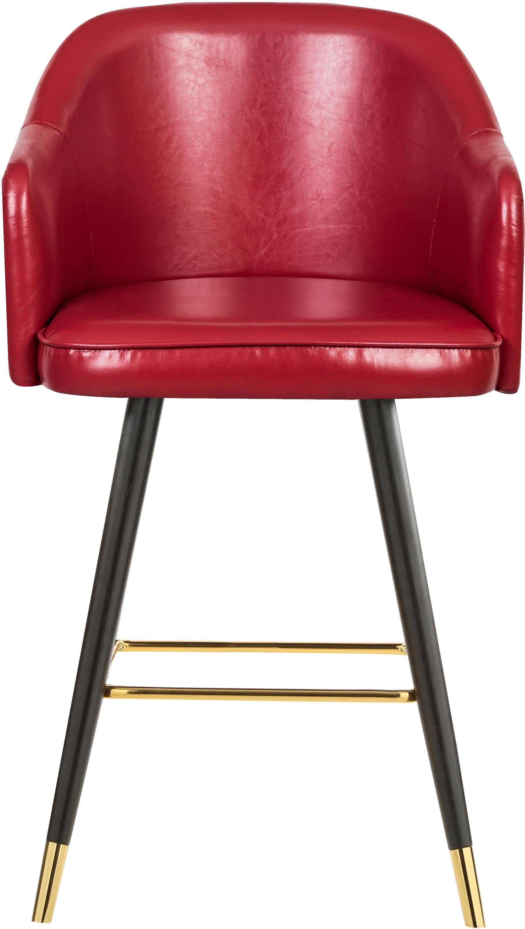 Barbosa Red Faux Leather Counter/Bar Stool - Luxury Home Furniture (MI)