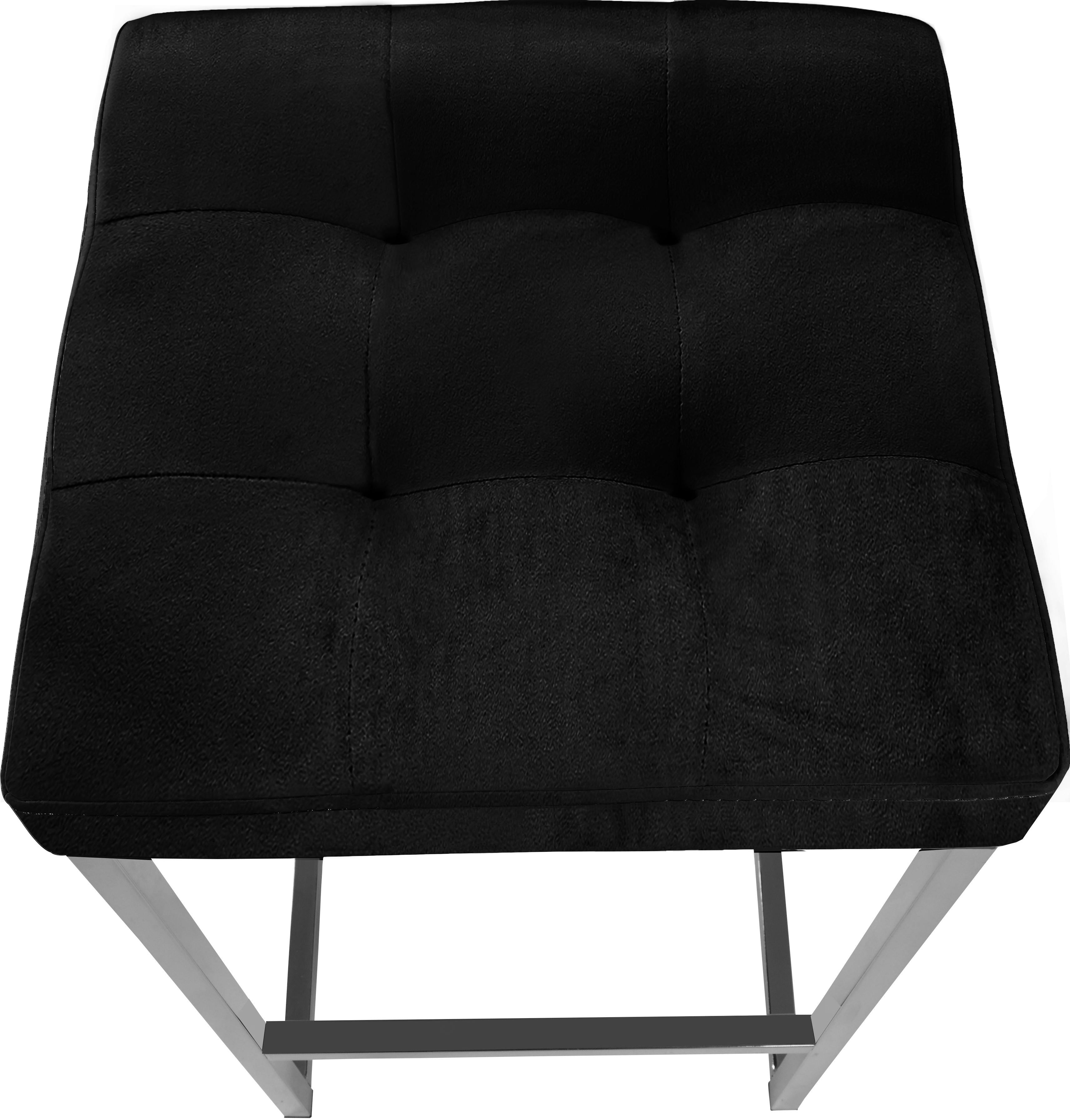 Nicola Black Velvet Stool - Luxury Home Furniture (MI)