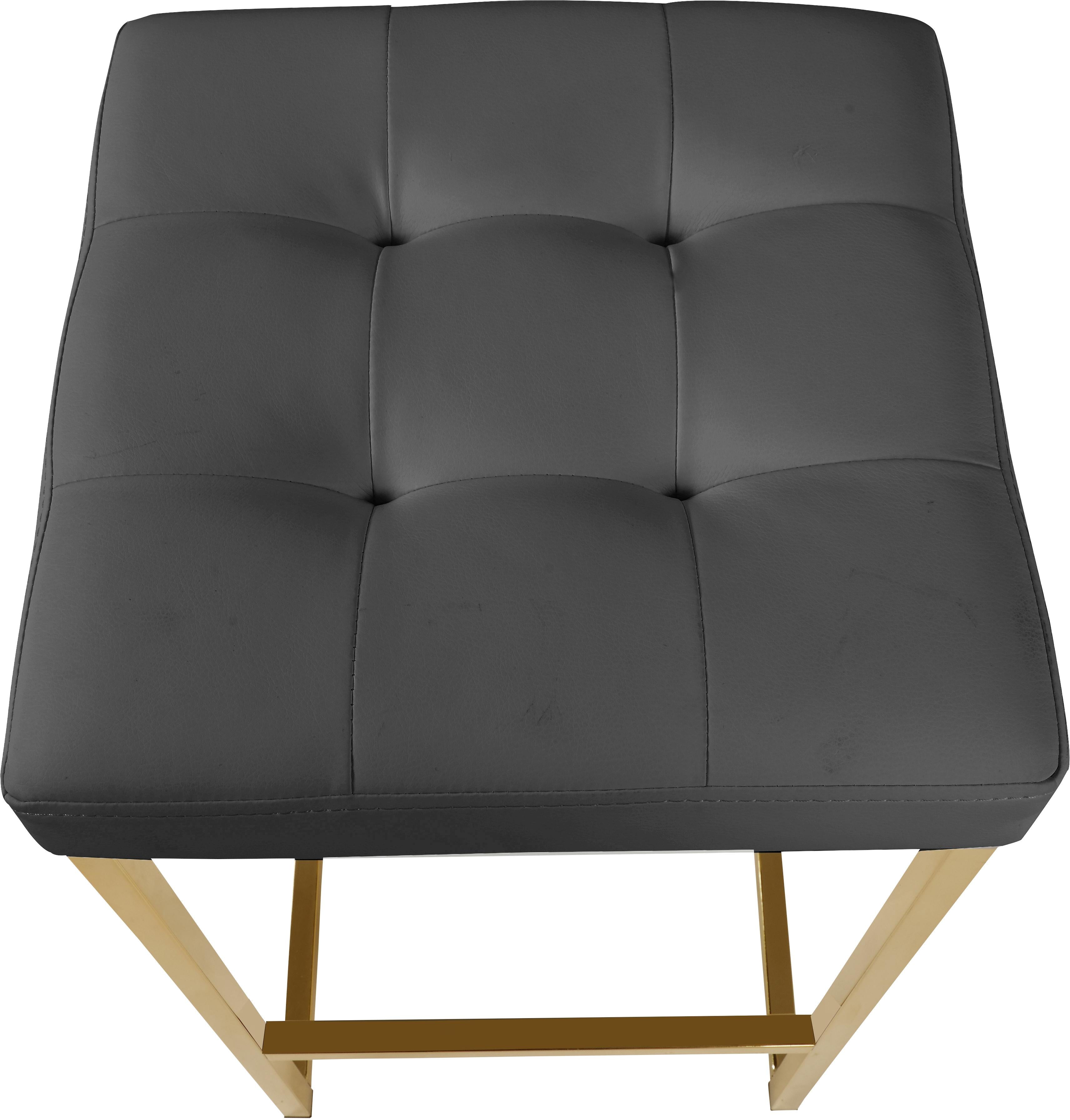Nicola Grey Faux Leather Stool - Luxury Home Furniture (MI)
