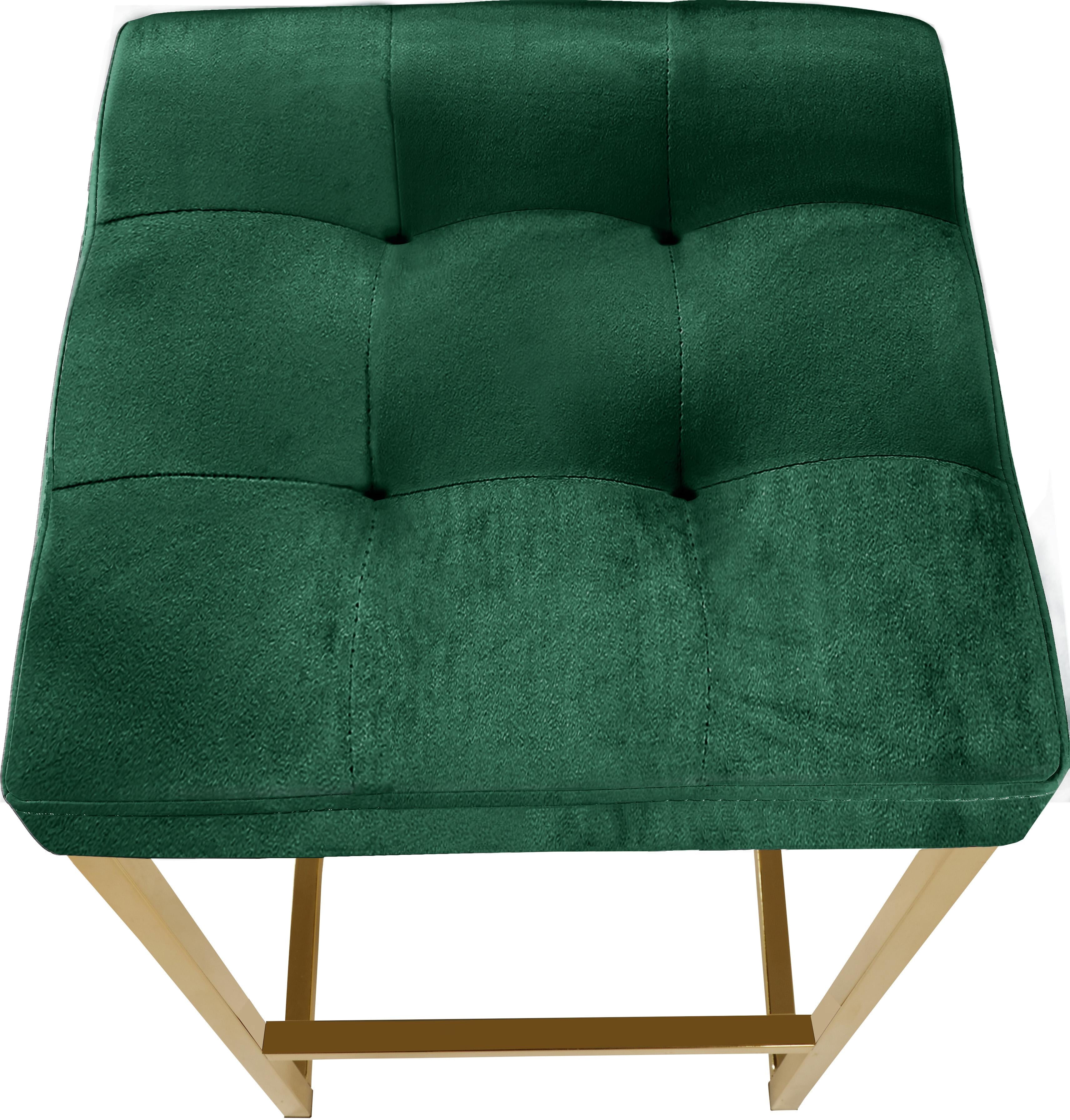 Nicola Green Velvet Stool - Luxury Home Furniture (MI)