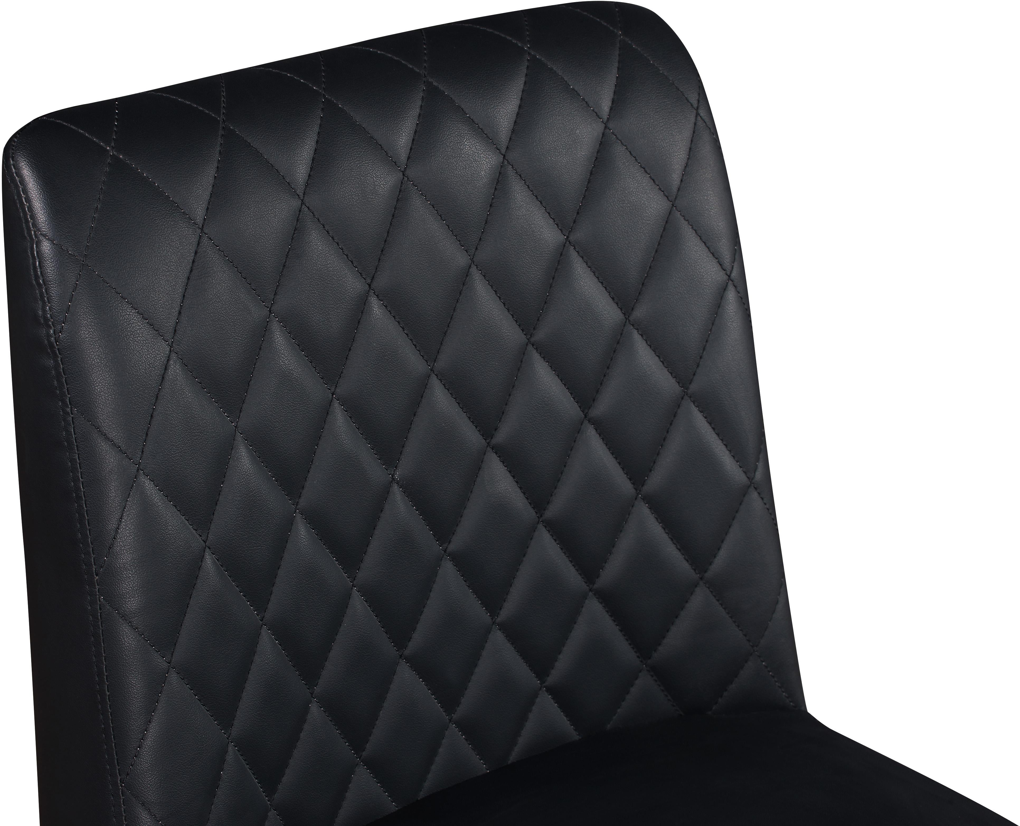 Bryce Black Faux Leather Stool - Luxury Home Furniture (MI)