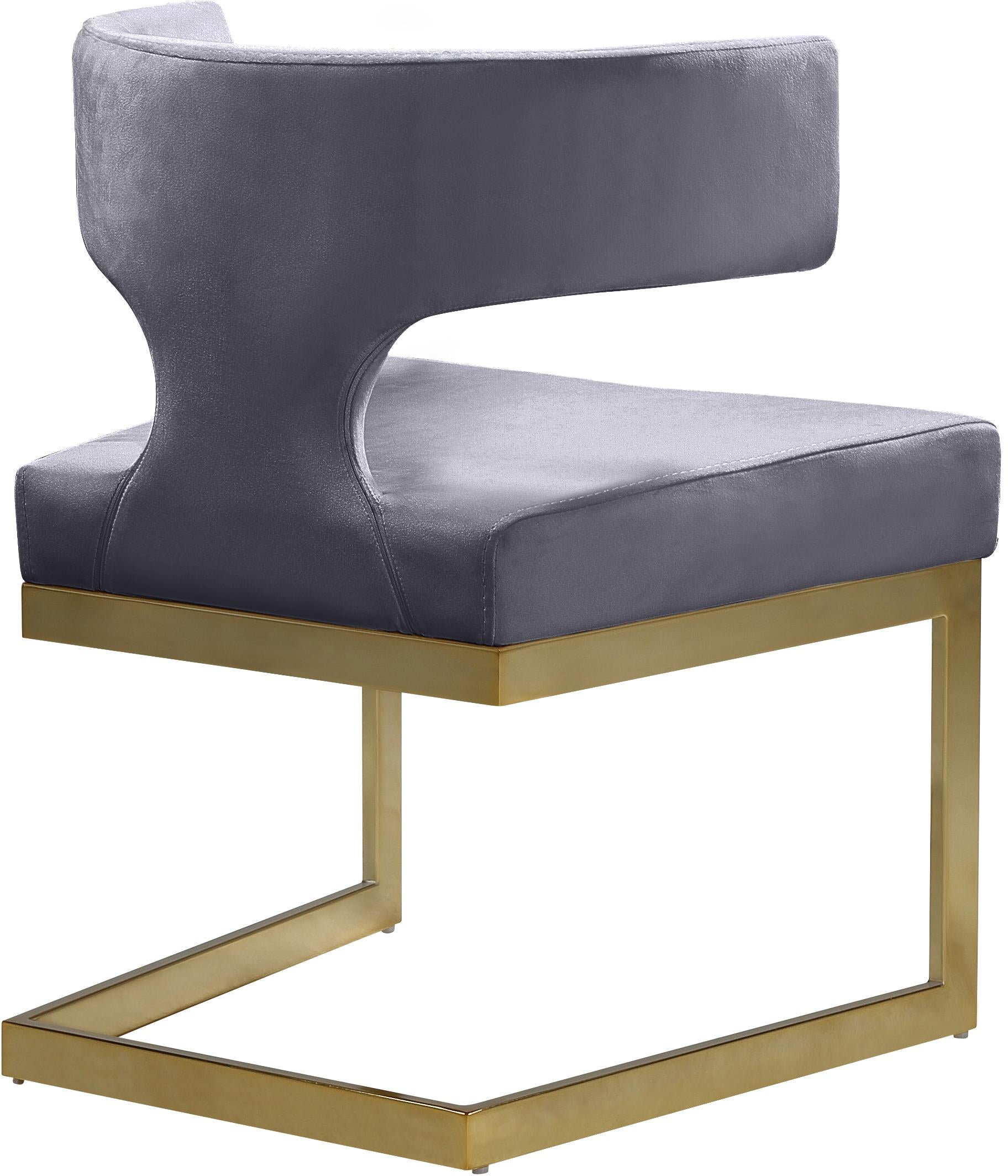 Alexandra Grey Velvet Dining Chair - Luxury Home Furniture (MI)